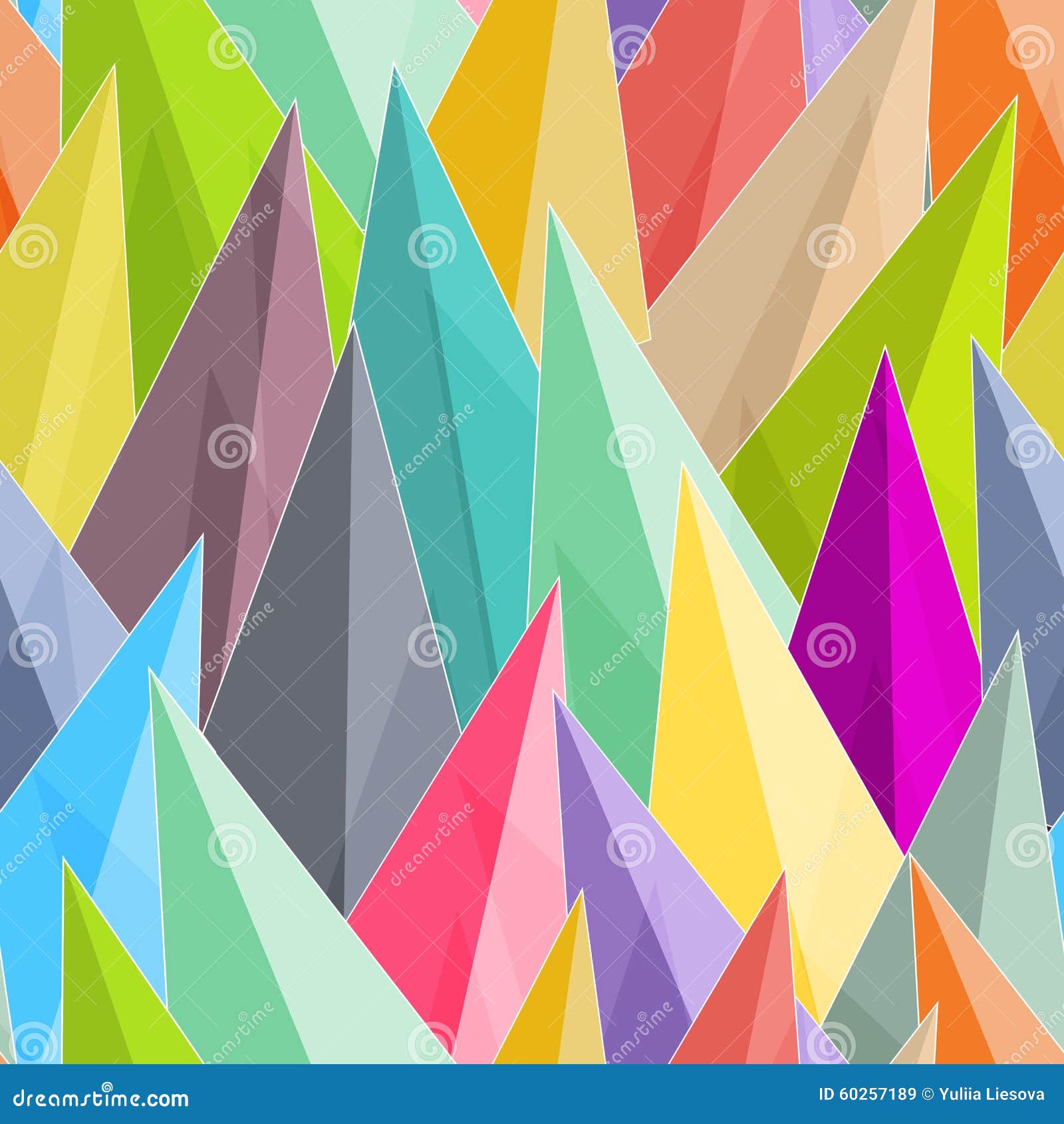 Seamless Colorful Background Made of Pyramids Stock Vector