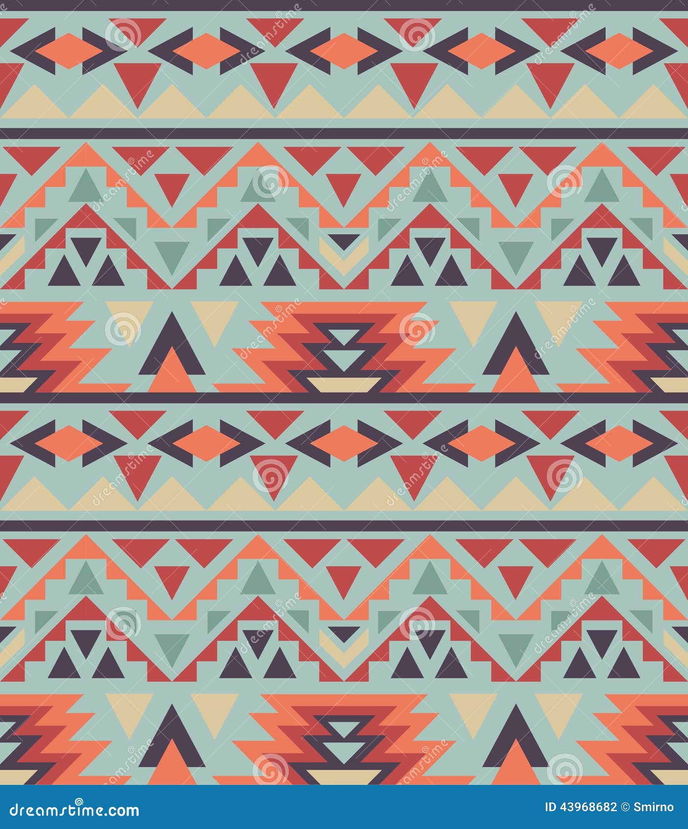 Seamless Colorful Navajo Pattern Stock Vector  Image 