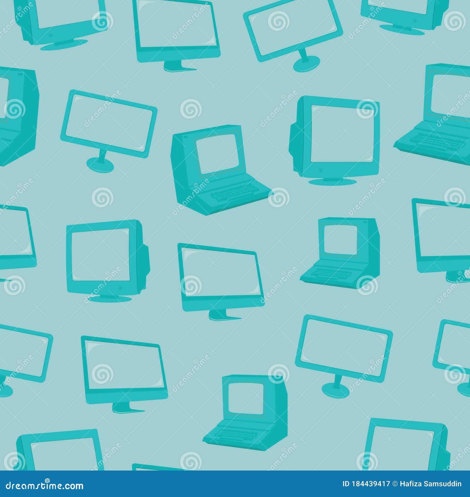 Seamless Computer Pattern Background. Vector Illustration Decorative