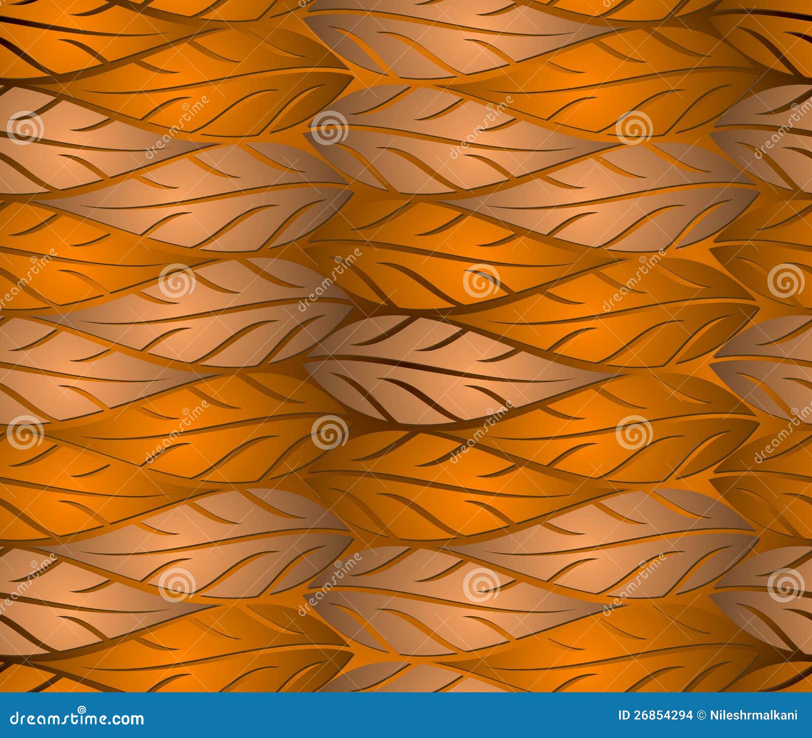 Seamless Copper Leaves Background Stock Vector Illustration of decor