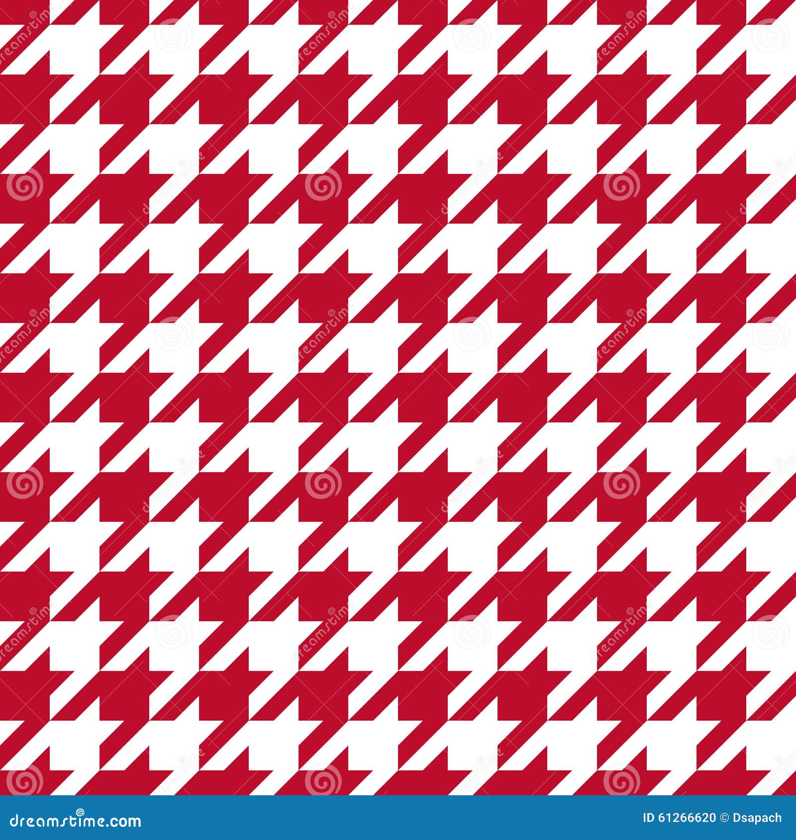 Seamless Corporate Red and White Houndstooth Pattern Vector Stock