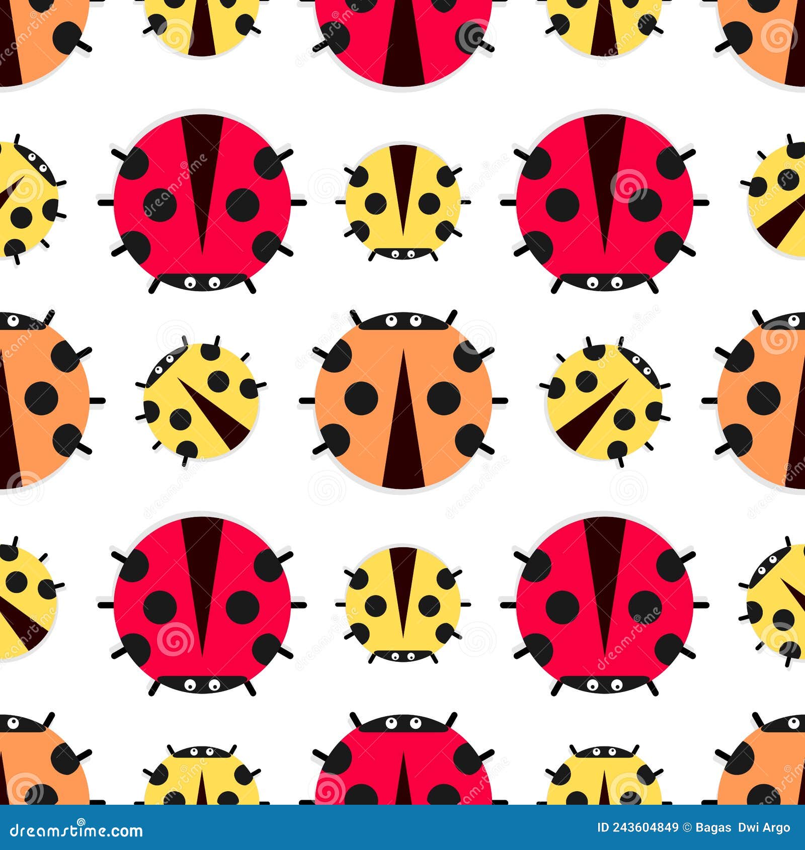 Ladybug Cute Pattern With White Background, Wallpaper, Sweet, Cheerful  Background Image And Wallpaper for Free Download