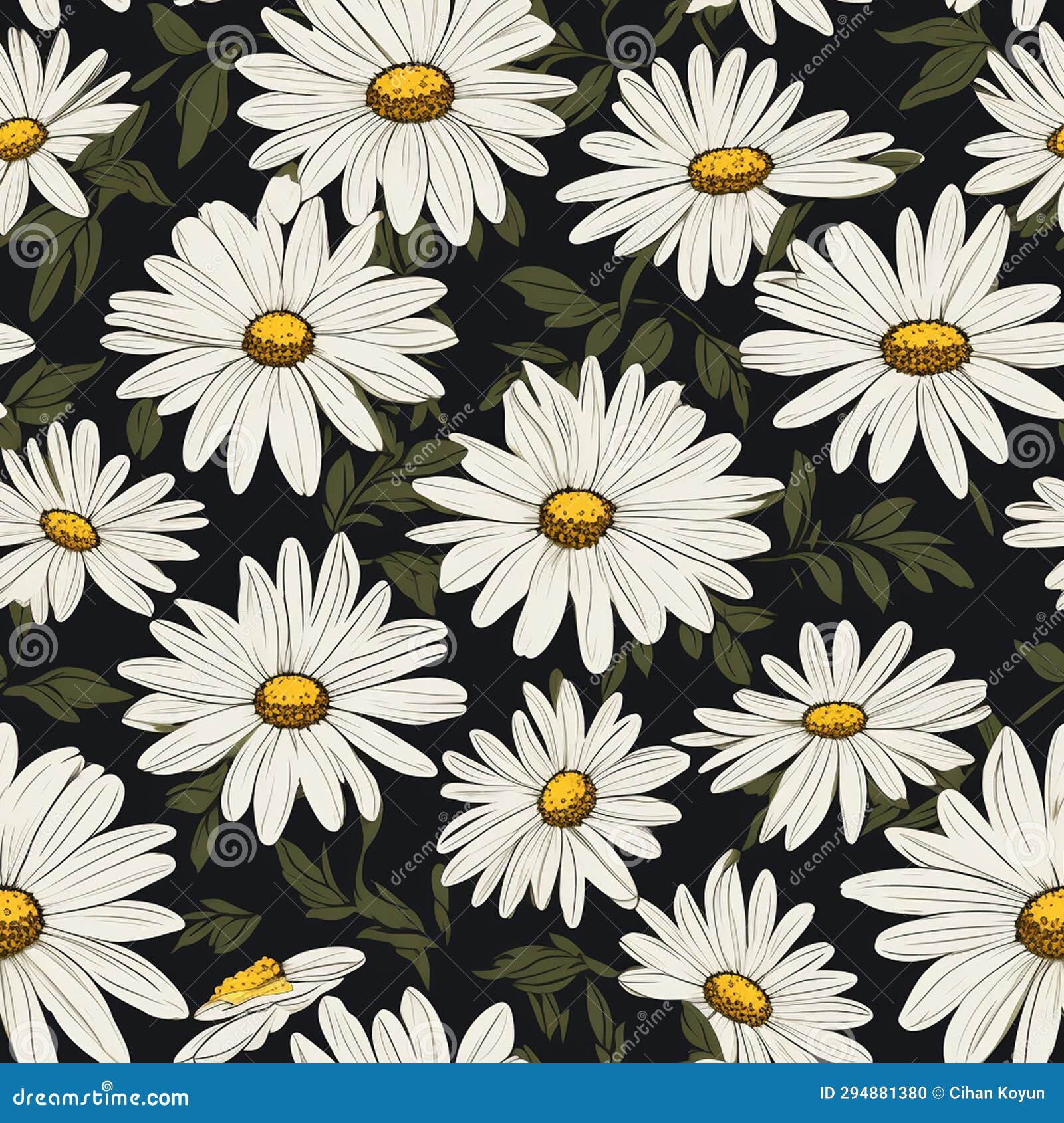 Seamless Daisy Ad for Billboard Ad Stock Illustration Illustration of