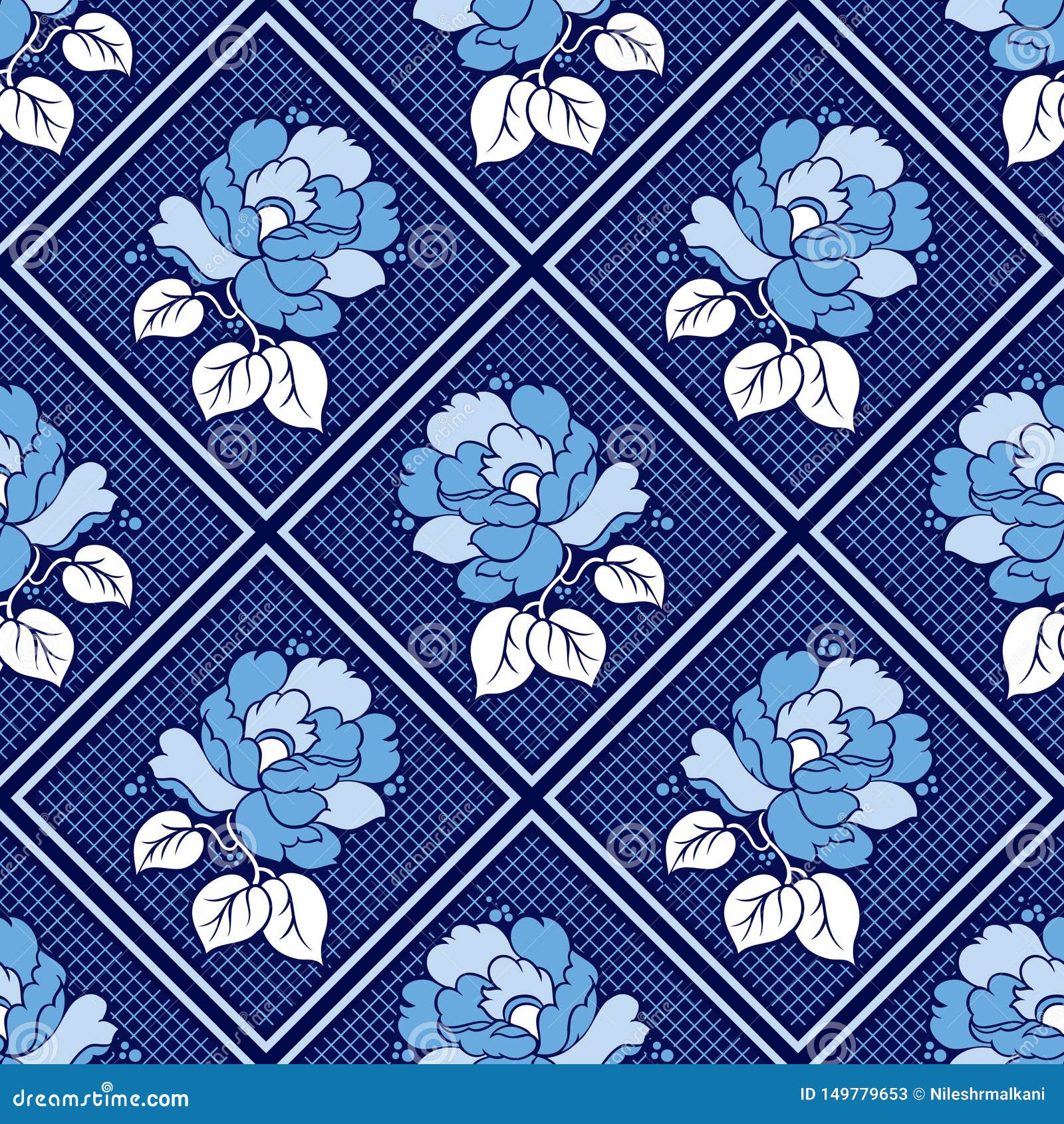 Download Seamless Damask Vector Rose Flower Pattern Stock Vector - Illustration of flower, arabic: 149779653