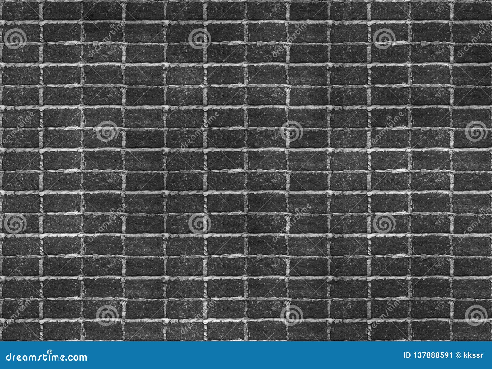 Seamless Dark Black Brick Wall Tile Able Pattern. Uneven Shape. For