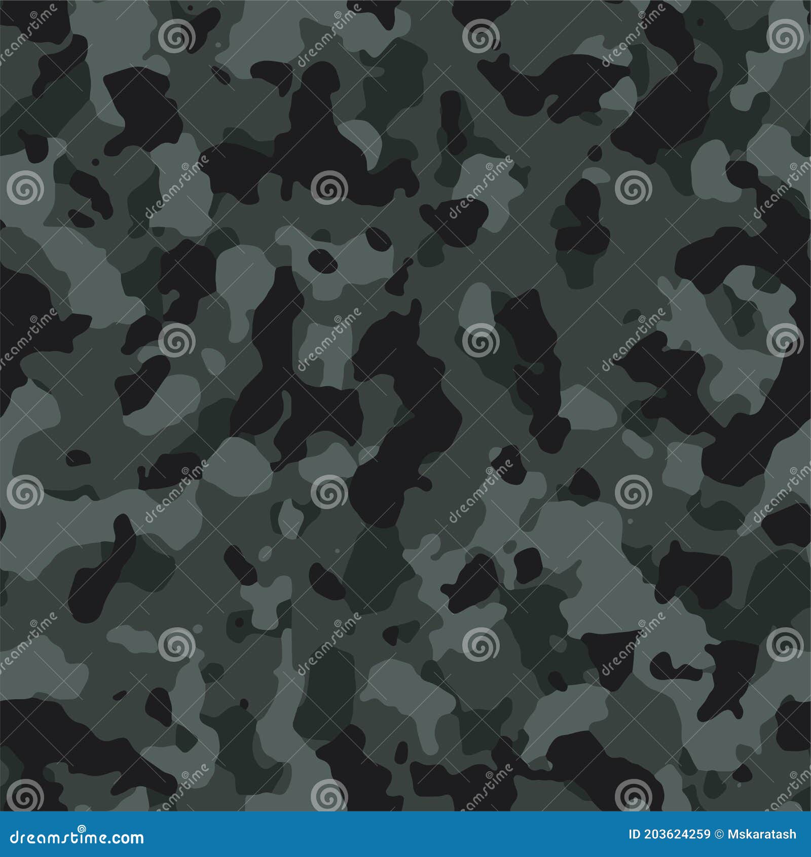 Seamless Dark Military Camouflage Texture Pattern Vector. Dark Colors  Design for Girls, Boys Textile Fabric and Wallpaper Print Stock Vector -  Illustration of commando, background: 203624259