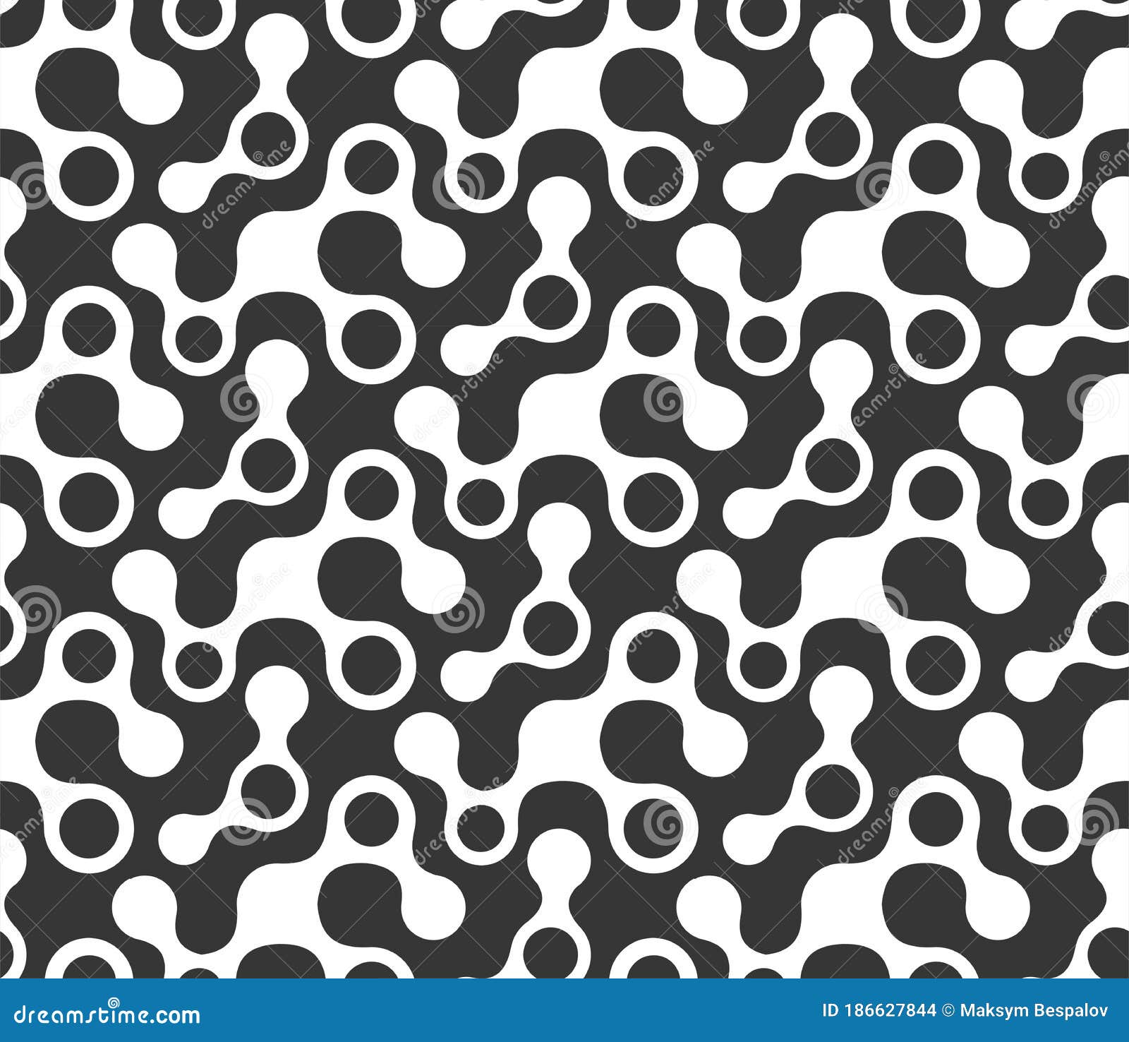 Seamless Decorative Graphic Smooth Design Pattern. Repeat Geometric Vector  Flow Print Texture Stock Vector - Illustration of black, polygon: 186627844