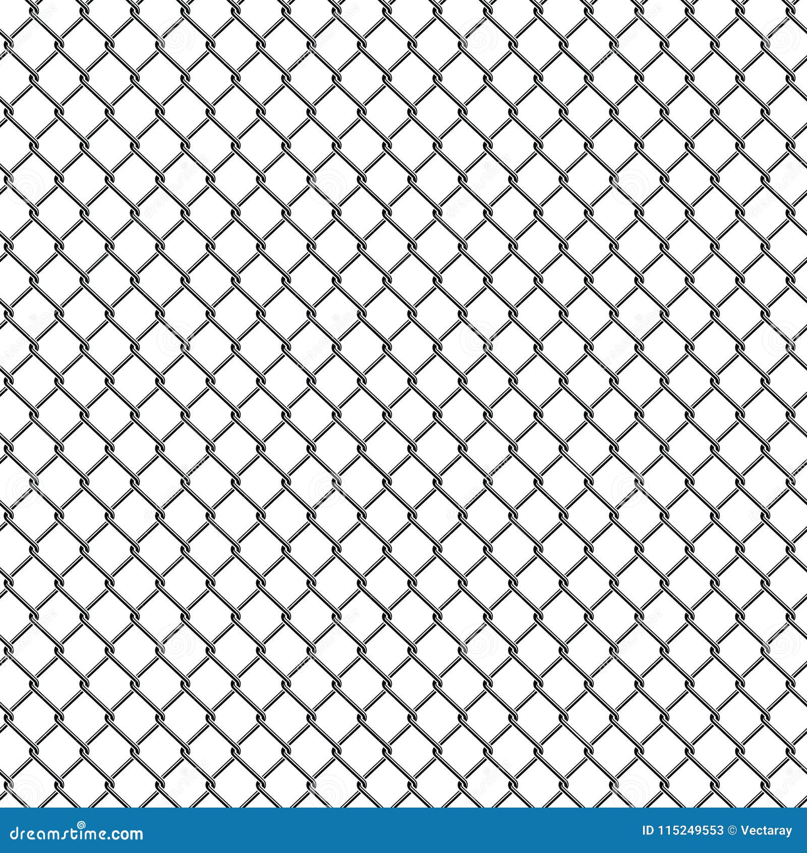 Seamless Detailed Chain Link Fence Pattern. Stock Illustration ...