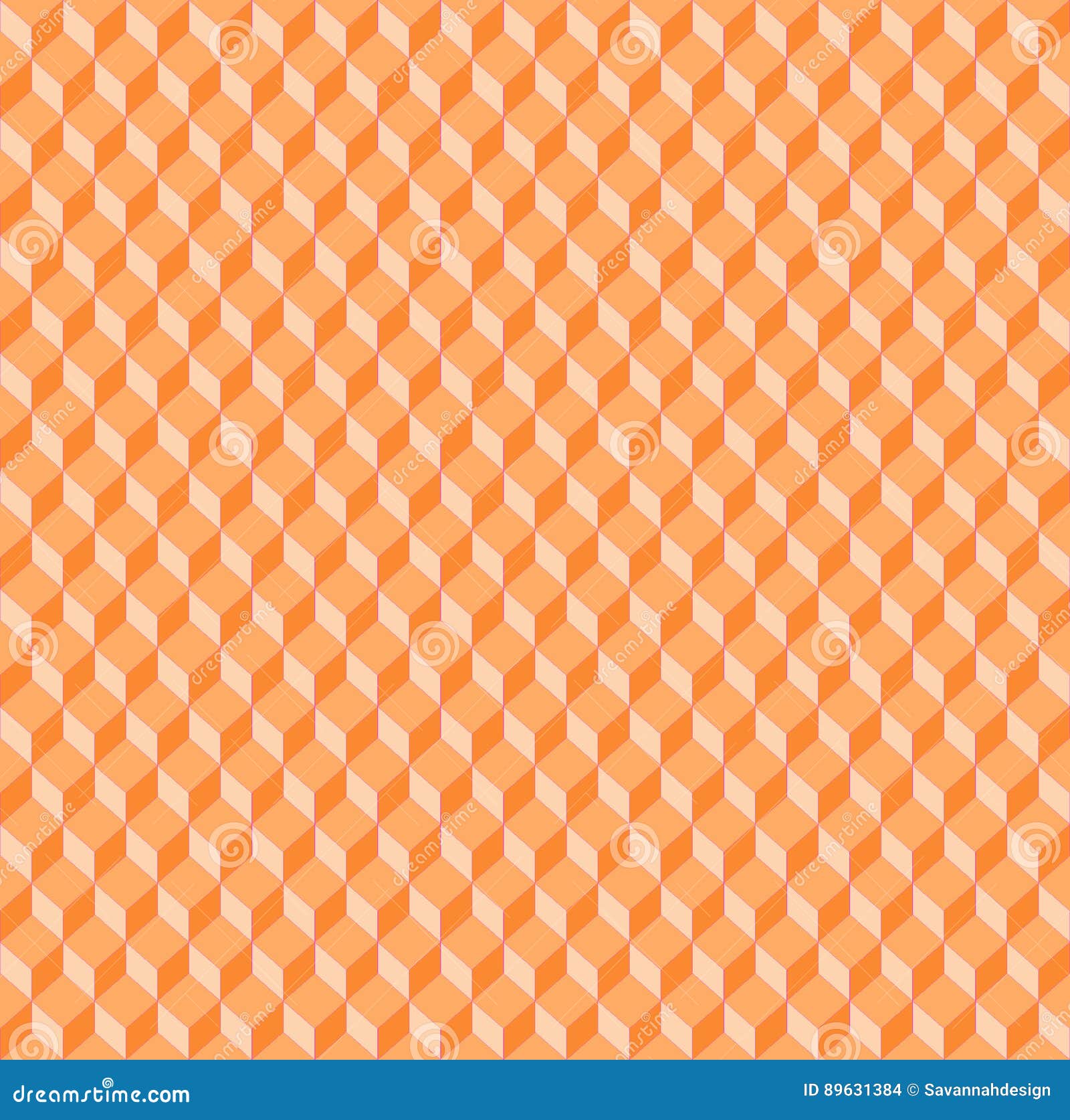 Seamless Diamond Pattern Orange Single Color Gradient Stock