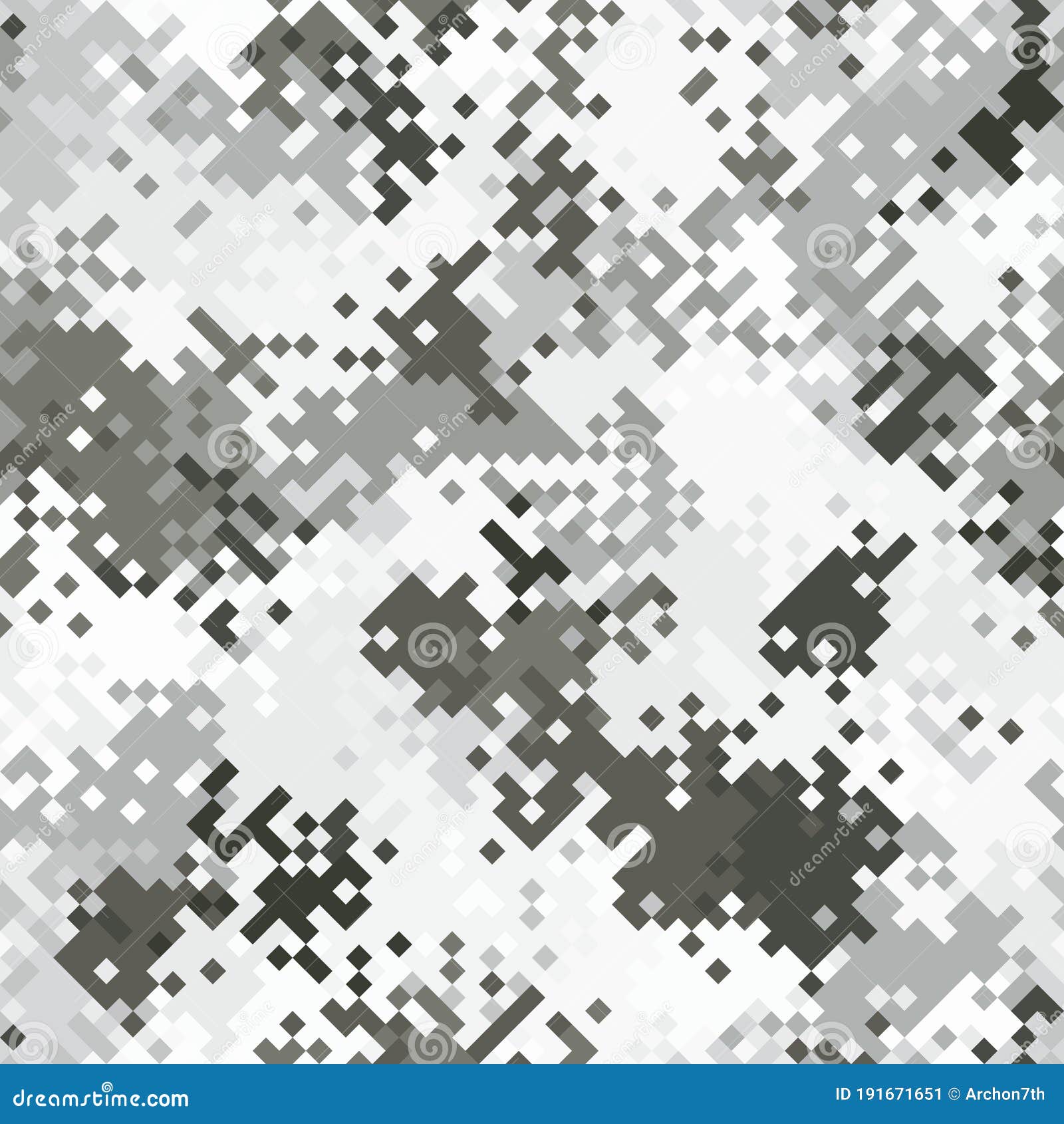 Seamless Digital Arctic Pixel Camo Texture Vector for Army Textile ...