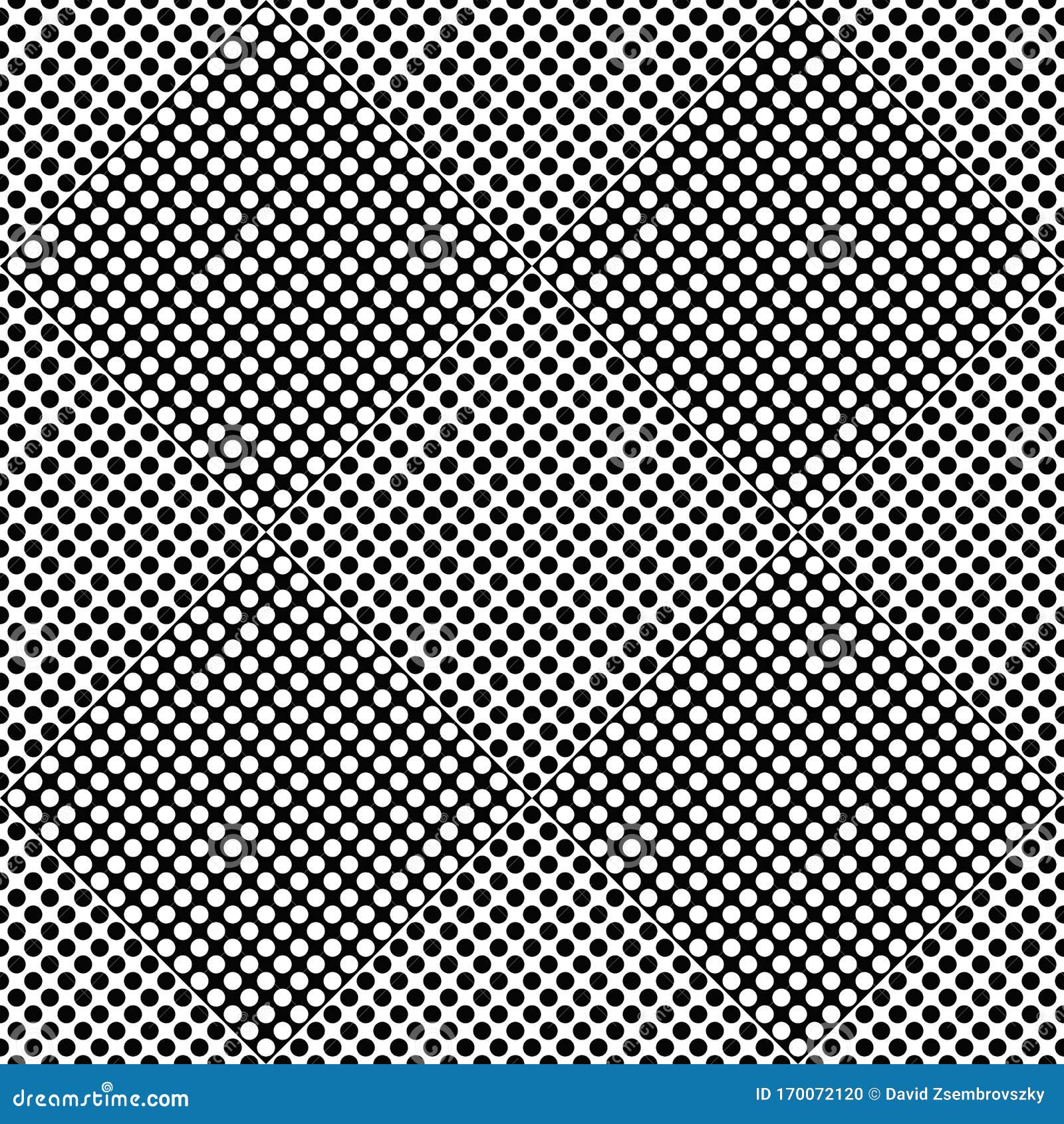 Seamless Dot Pattern Background - Black and White Vector Design Stock ...