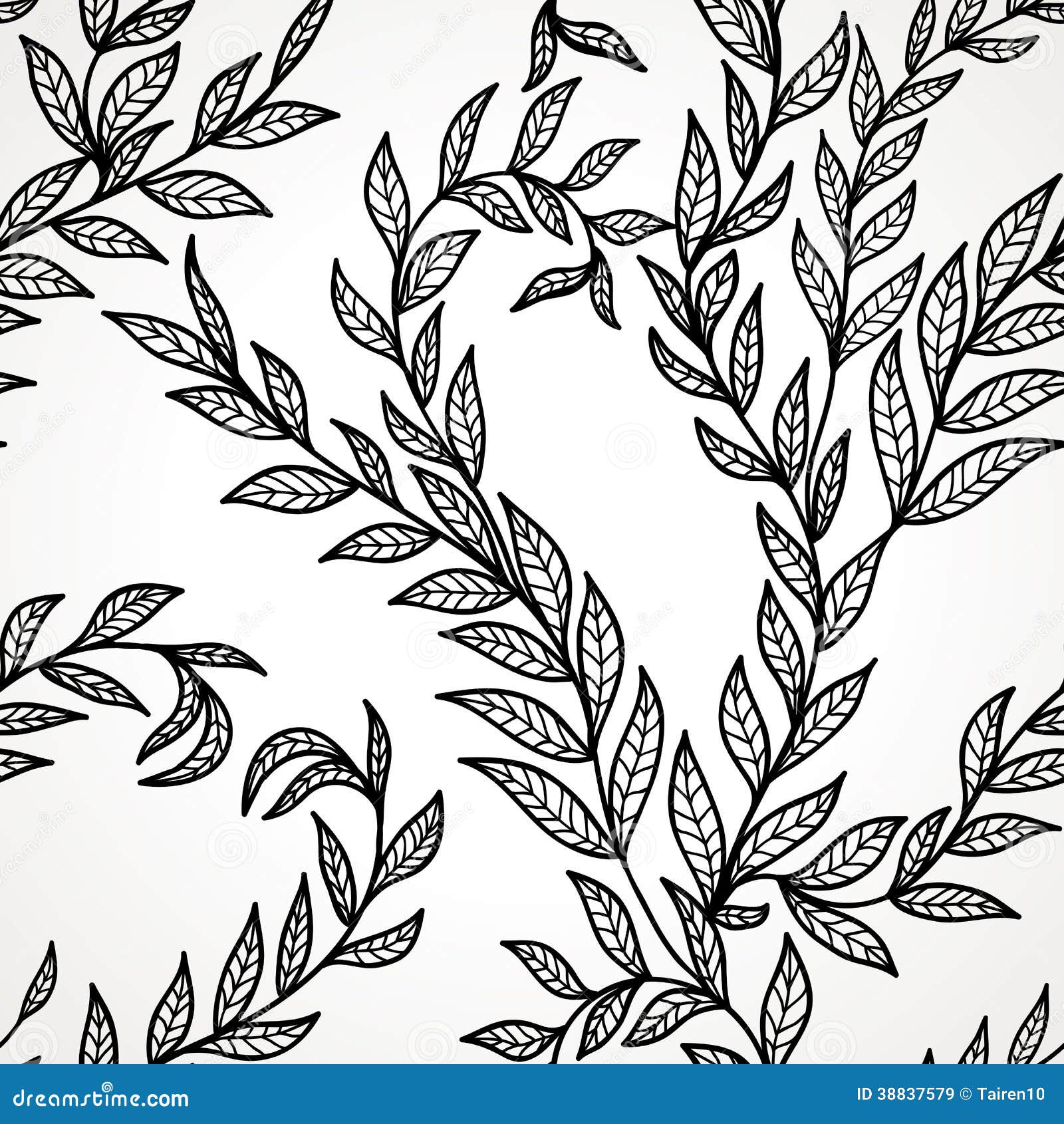 Seamless Elegant Floral Background Stock Vector Illustration of line