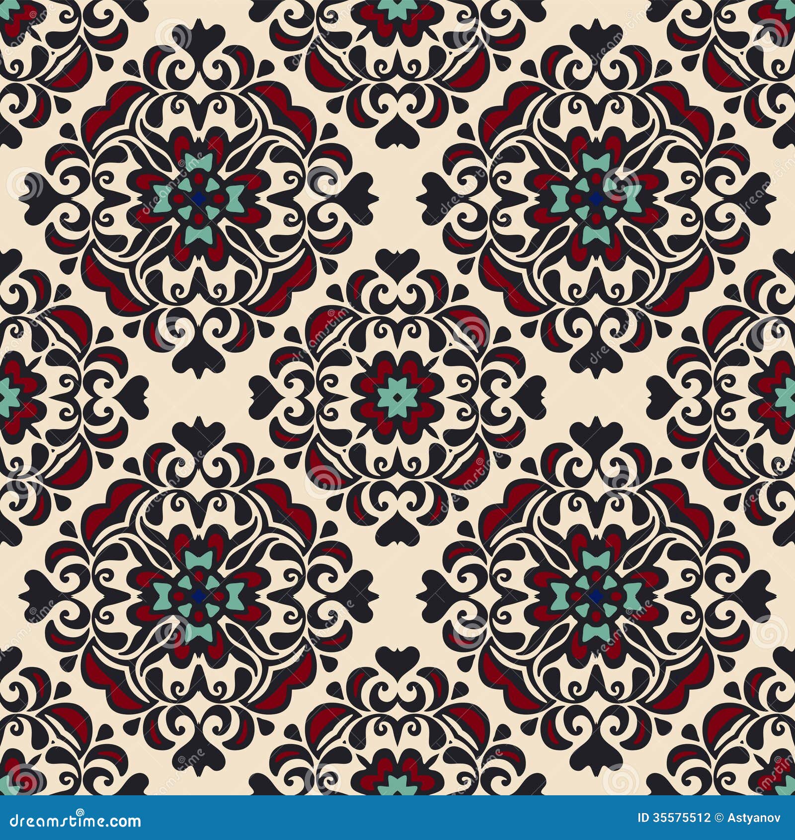 Seamless Ethnic Pattern Gift Wrap Stock Photography 
