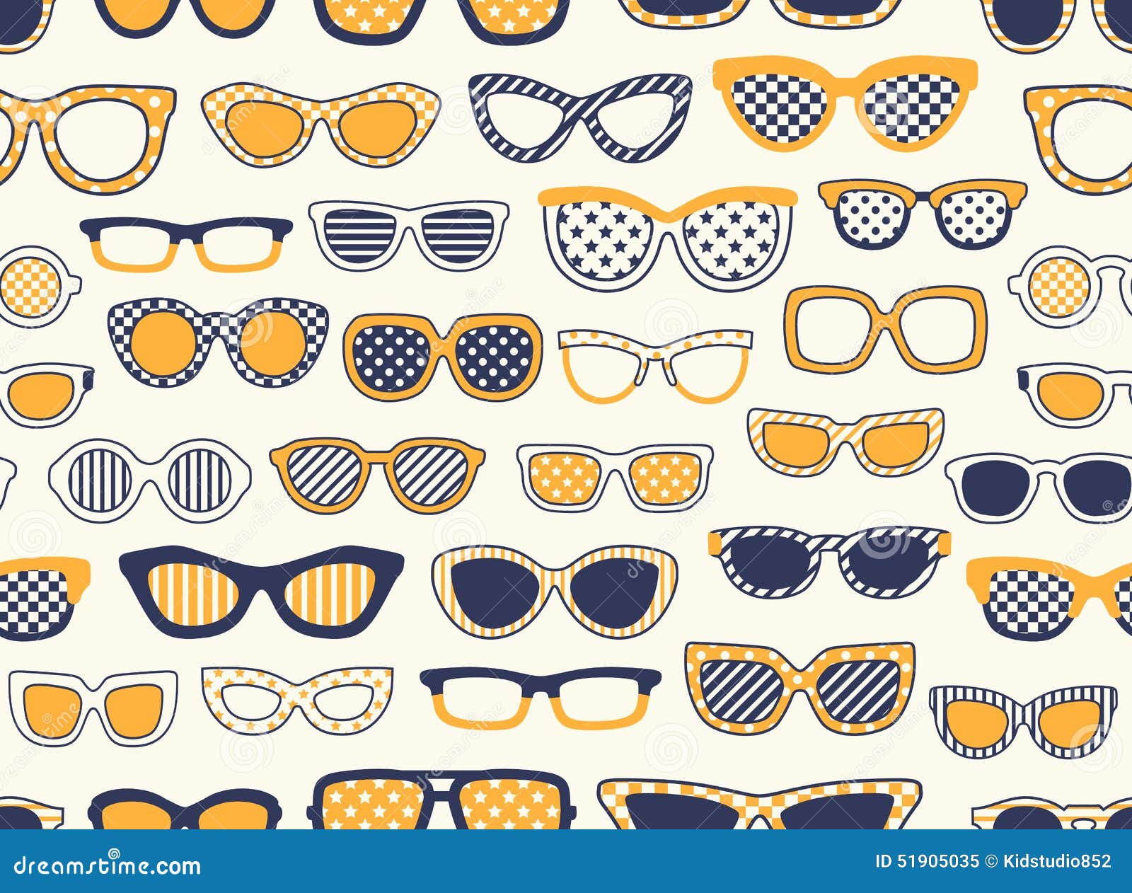 seamless eyeglasses fabric pattern fashion 51905035