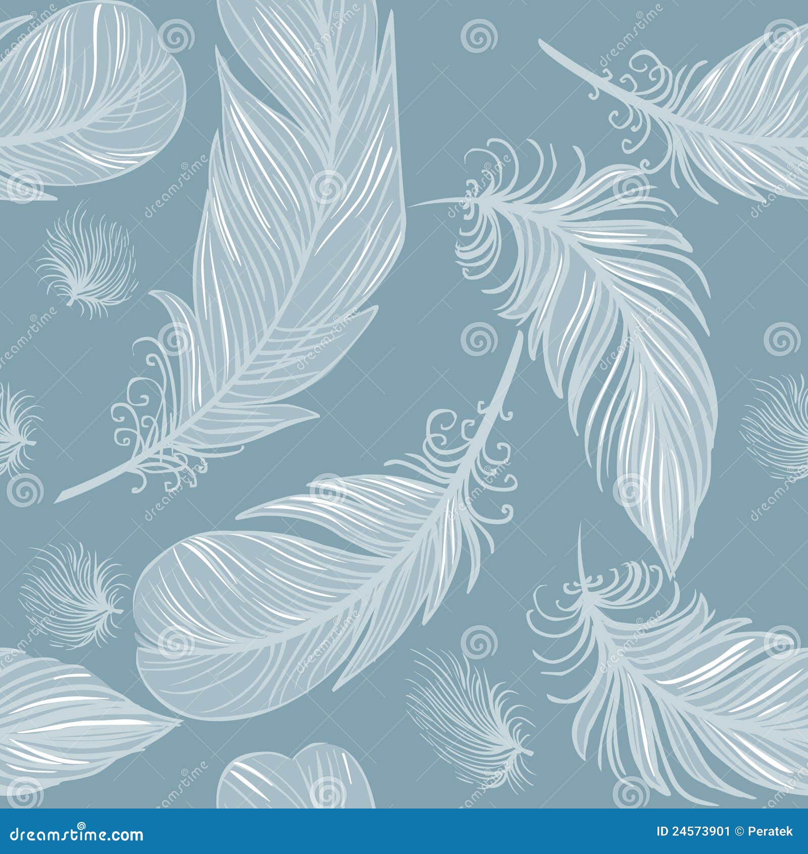 seamless feather pattern