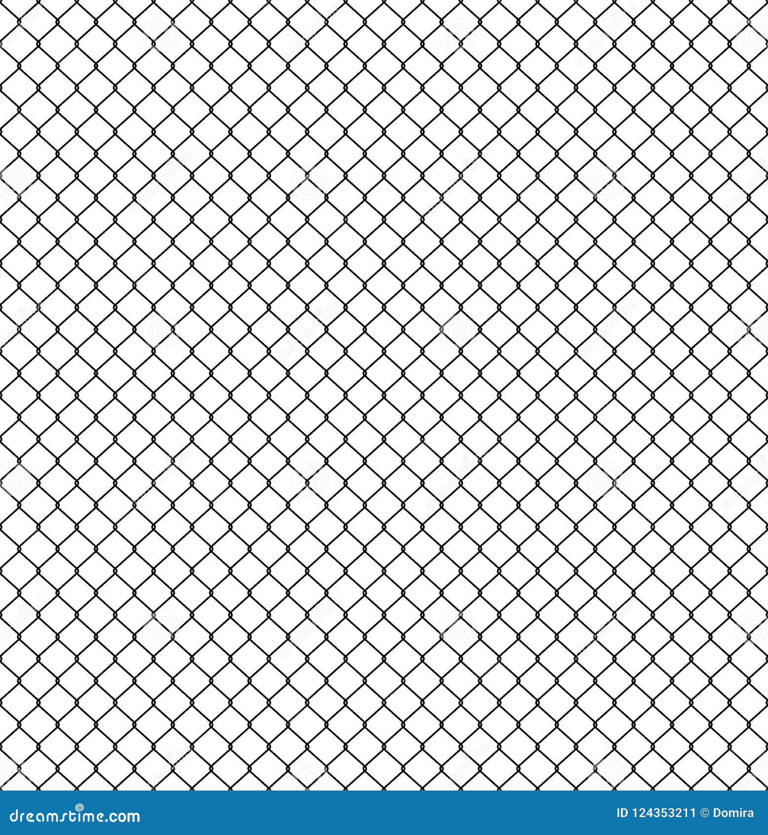 Seamless Fence Pattern. Connection of Protective Grid Elements Stock ...