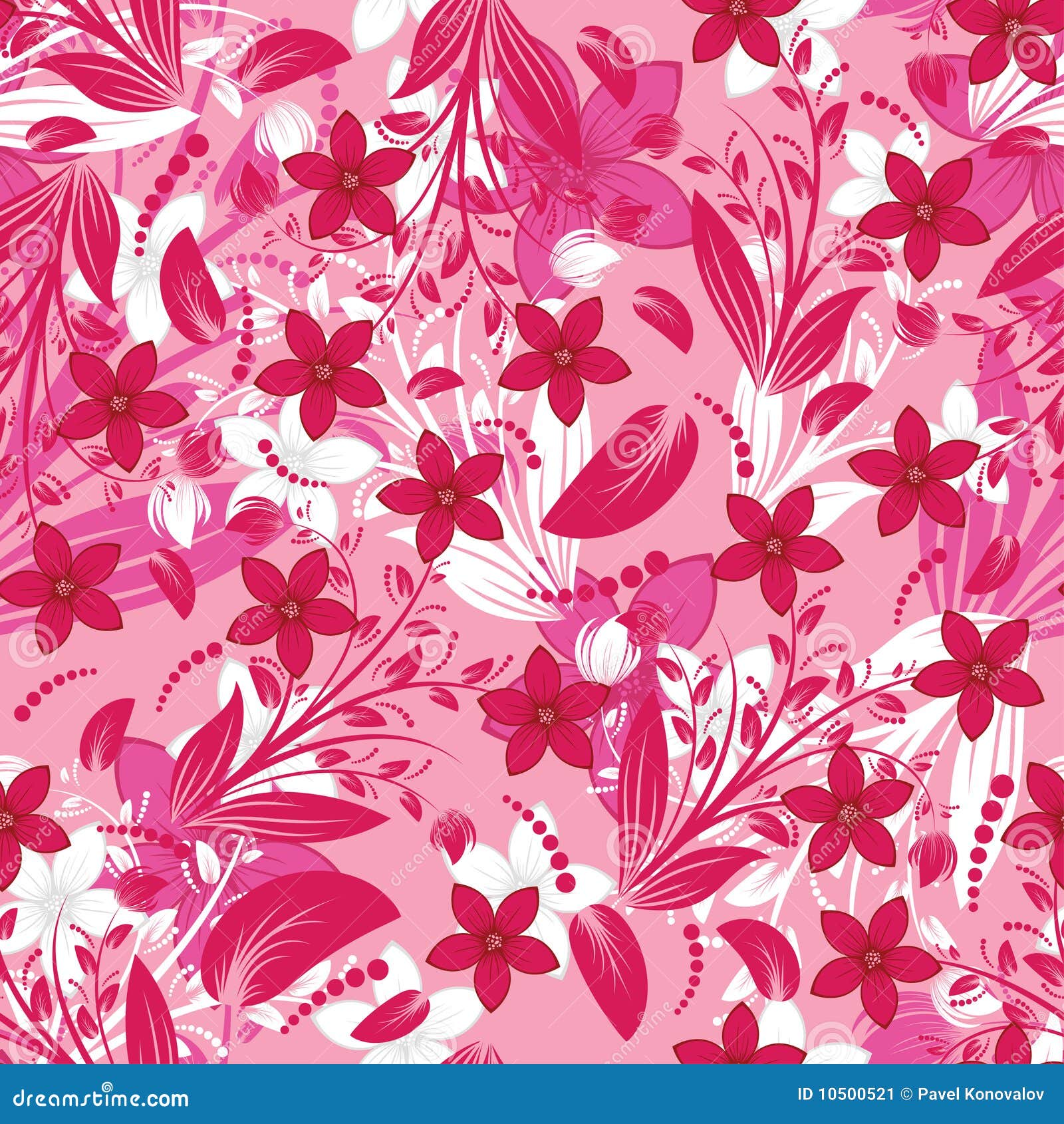 Seamless floral background stock vector. Illustration of floral - 10500521