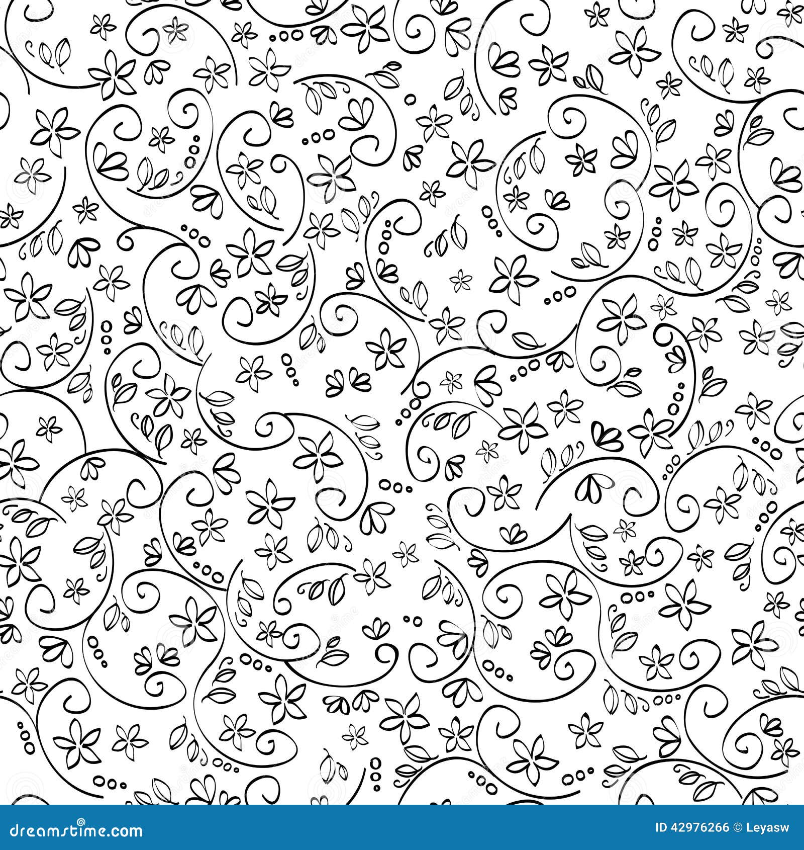 Collection of Vector floral background black and white Images and ...