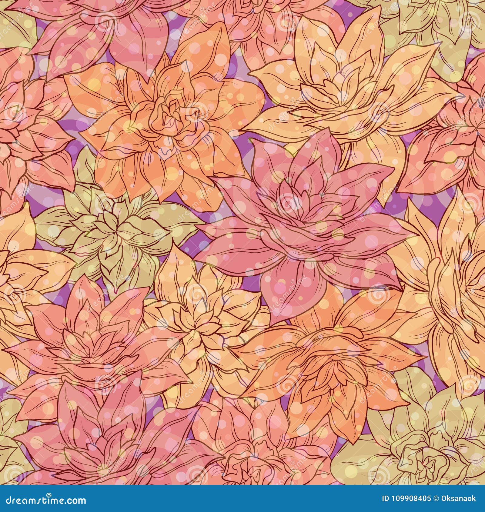 Seamless Floral Pattern stock vector. Illustration of ...