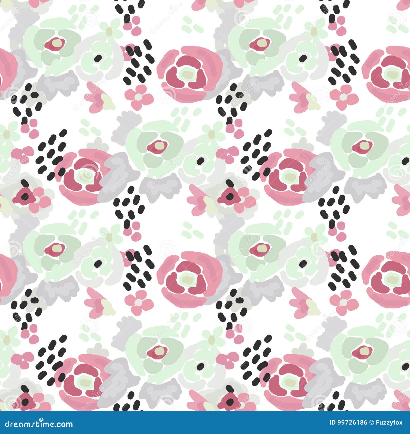 Seamless Floral Feminine Pattern Stock Illustration Illustration of