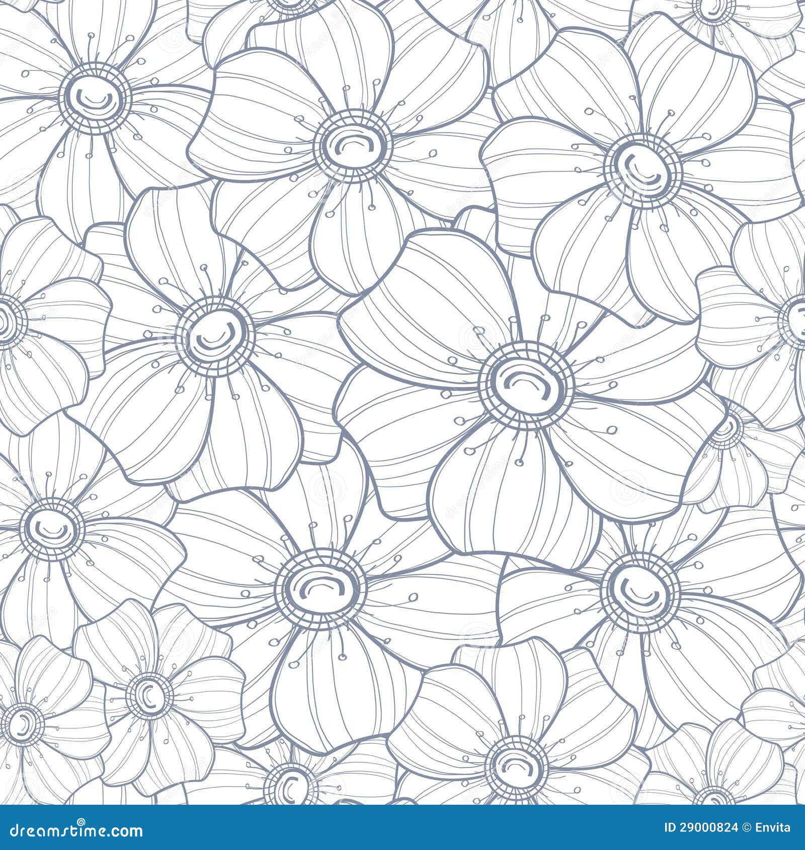 Seamless floral pattern stock illustration. Illustration of black