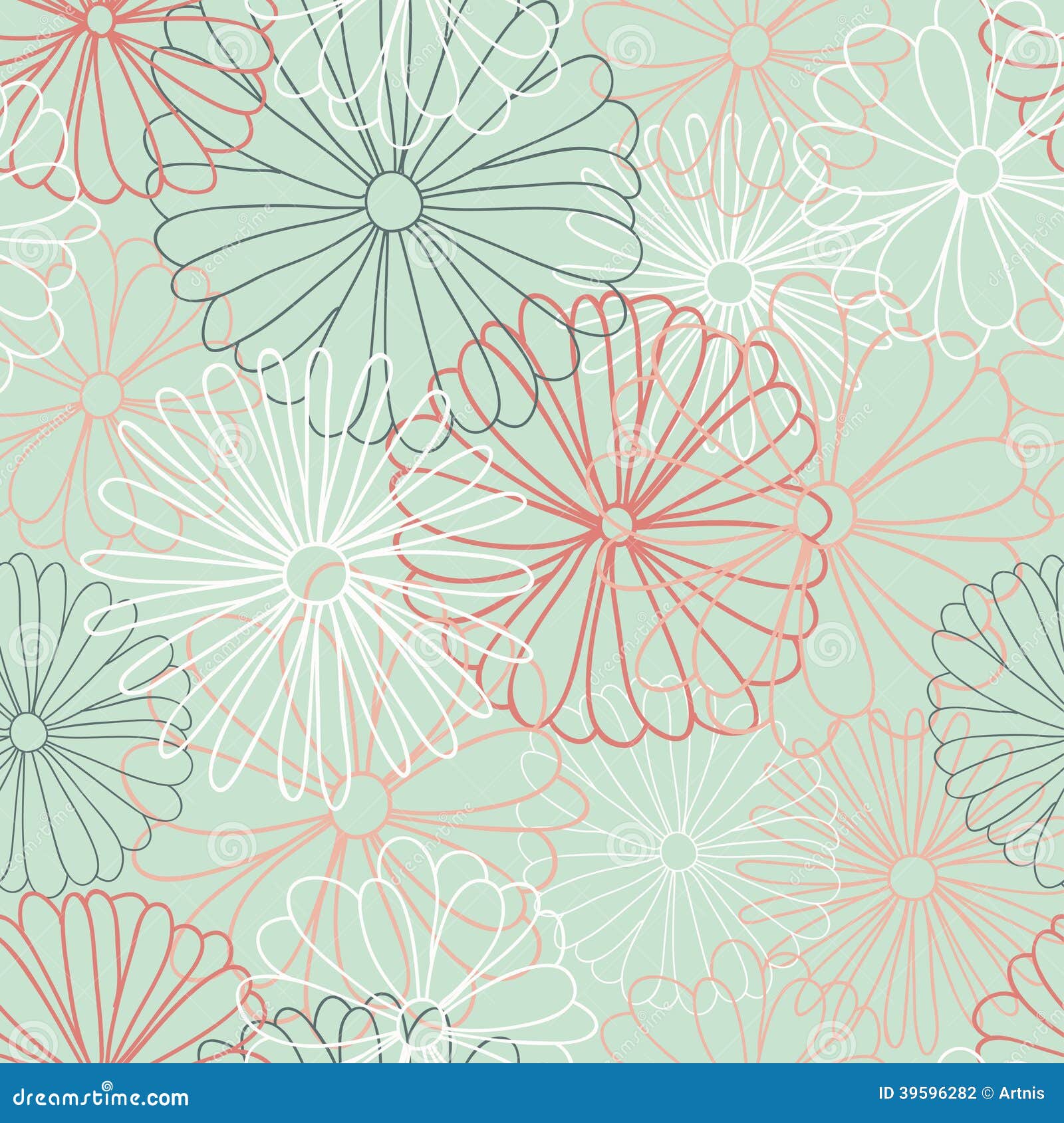 Seamless Floral Pattern. Flowers Texture Stock Vector - Illustration of ...