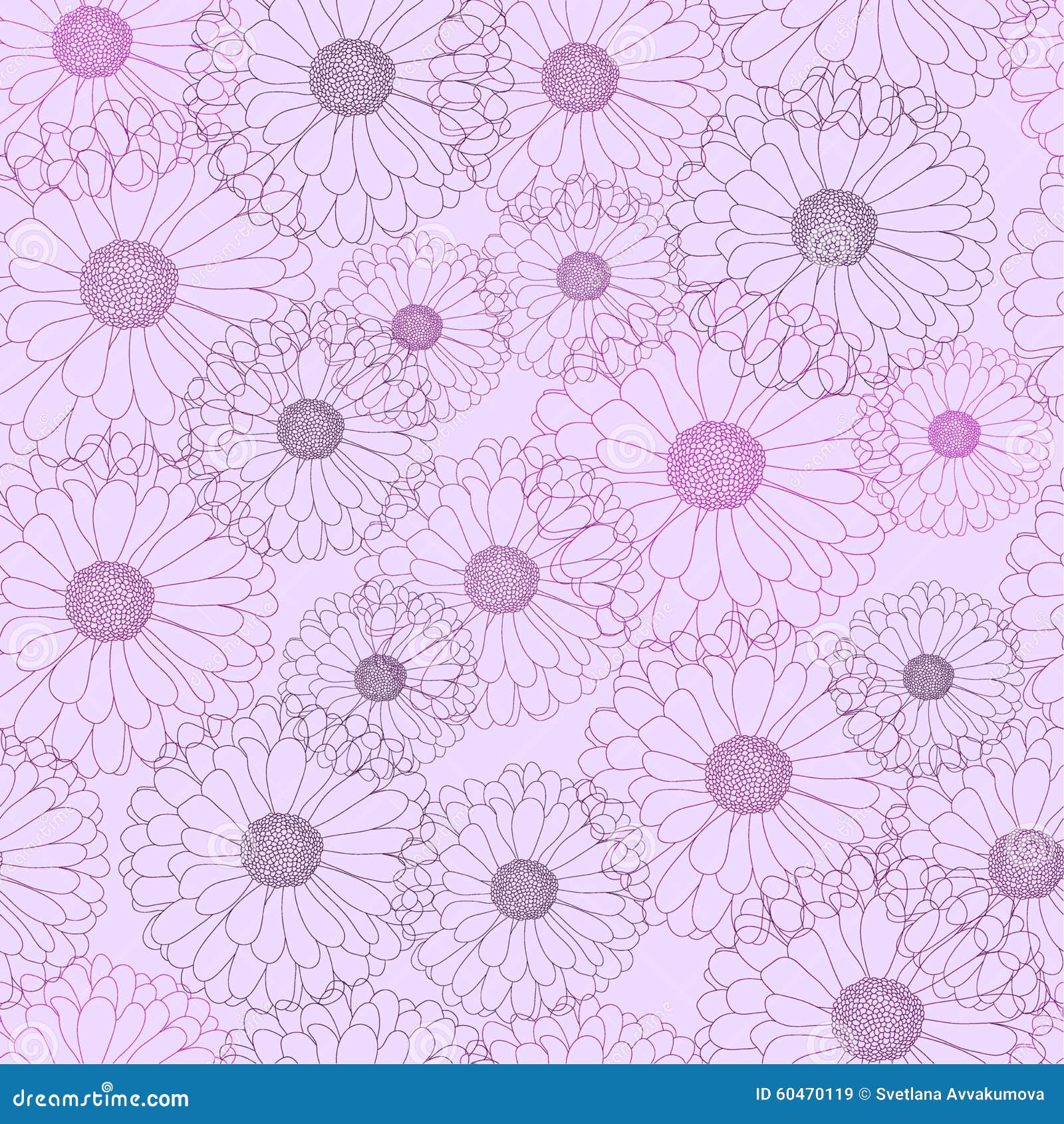 Seamless Floral Pattern. Purple And Pink Color. Stock ...