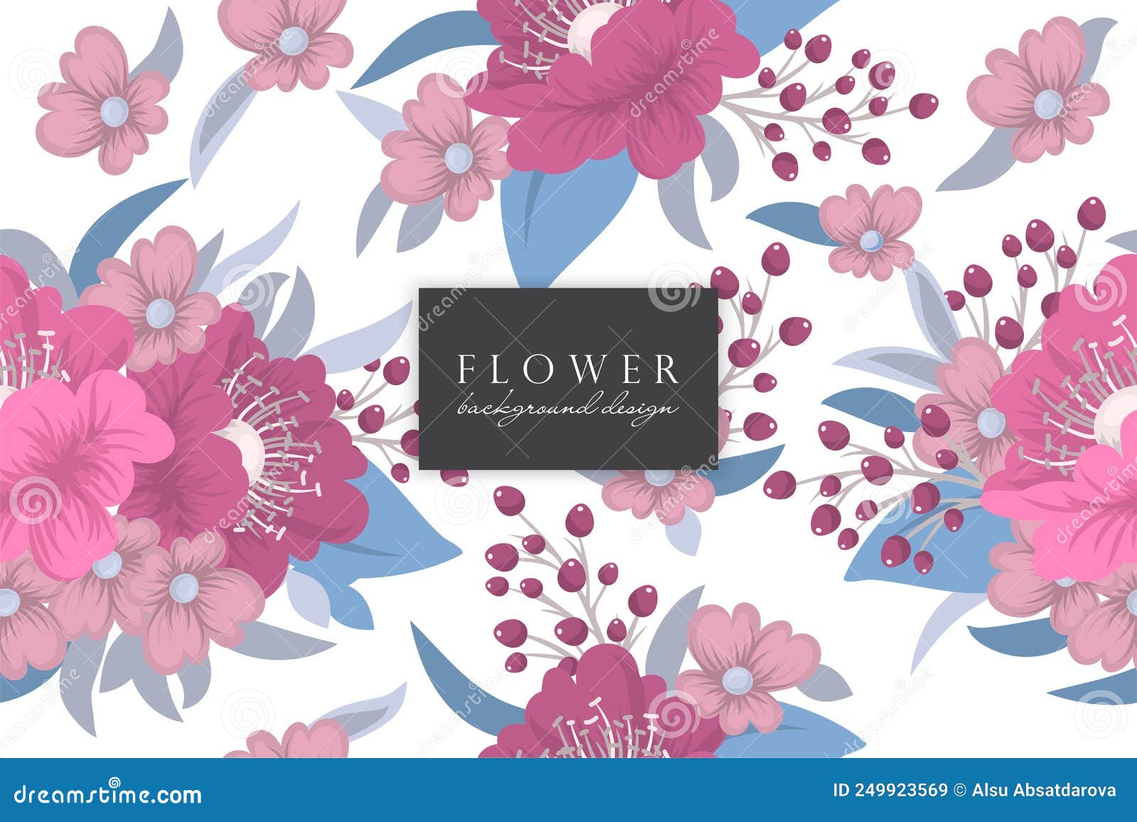 Seamless Floral Pattern in Vector. Background Stock Vector