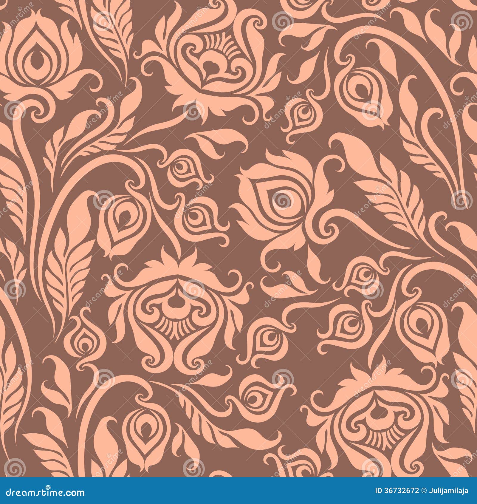 Seamless floral pattern stock illustration. Illustration of element