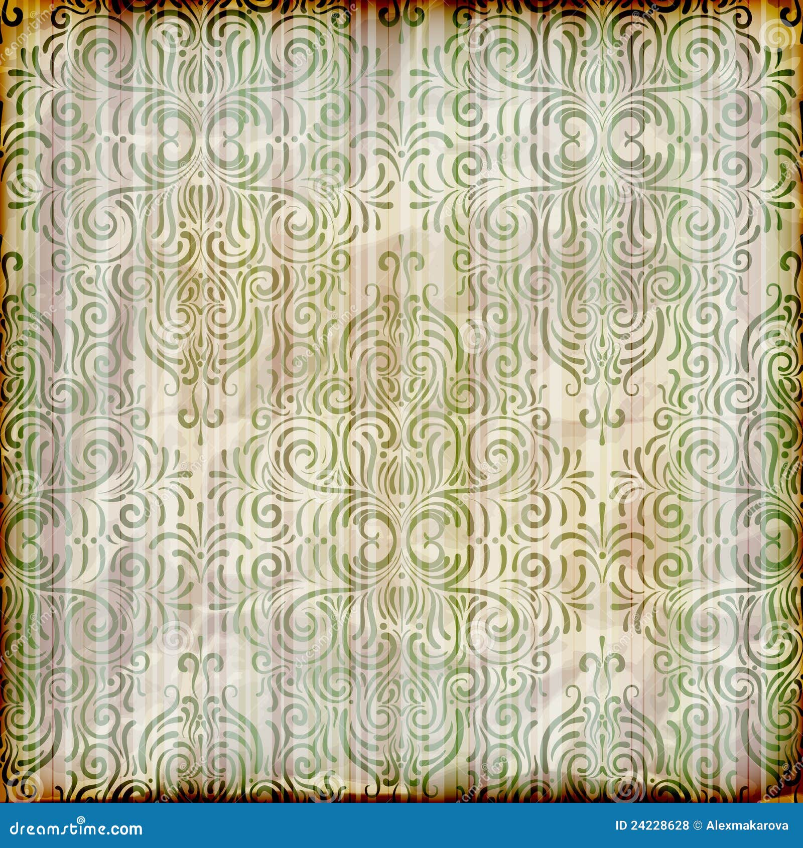 Seamless Floral on Striped Background Stock Vector Illustration of