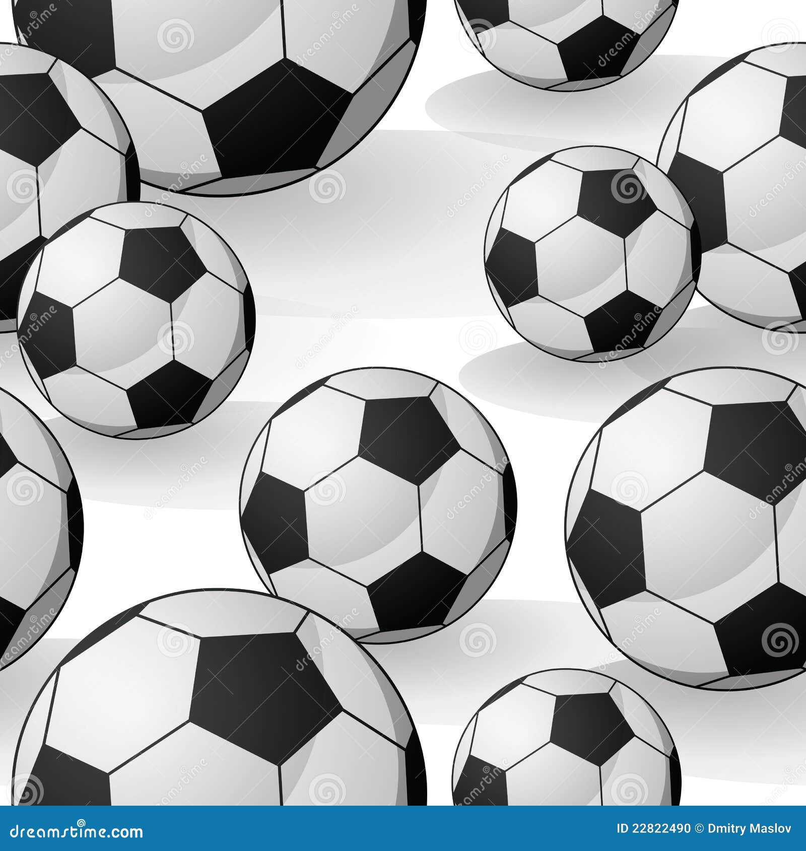 Seamless Football Pattern stock vector. Illustration of championship