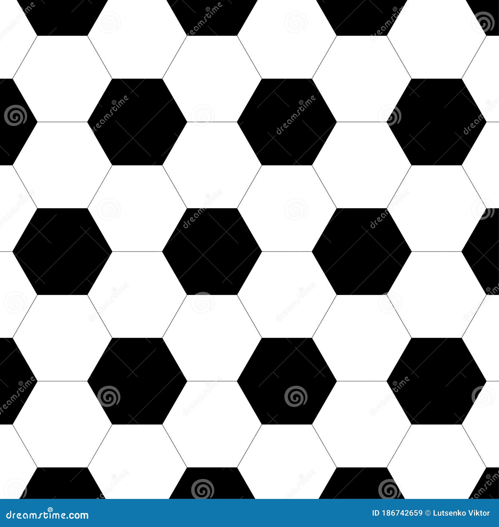 Seamless Football Pattern. Soccer Ball Texture For Banner Stock