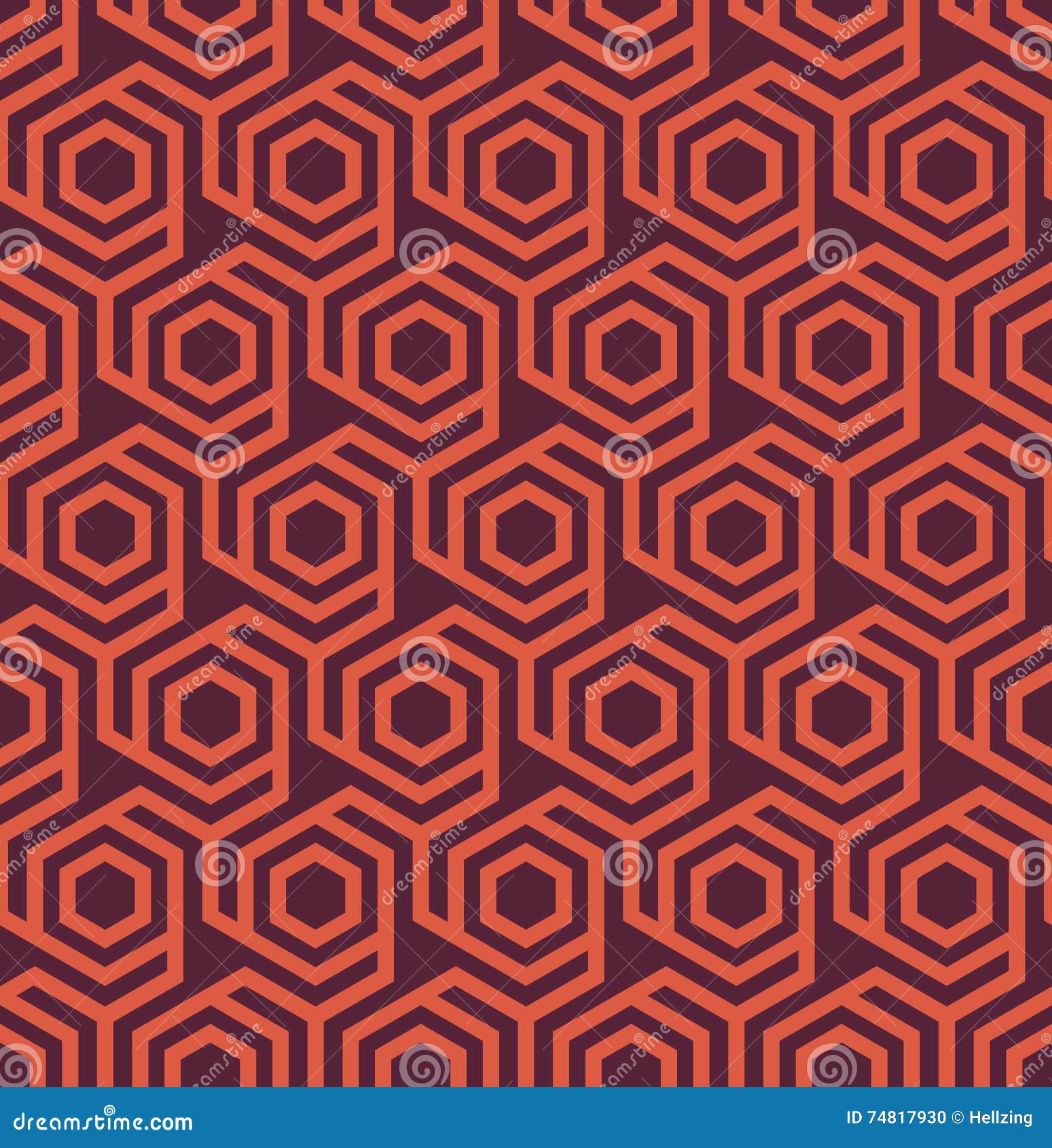 seamless geometric abstract hexagonal pattern - eps8