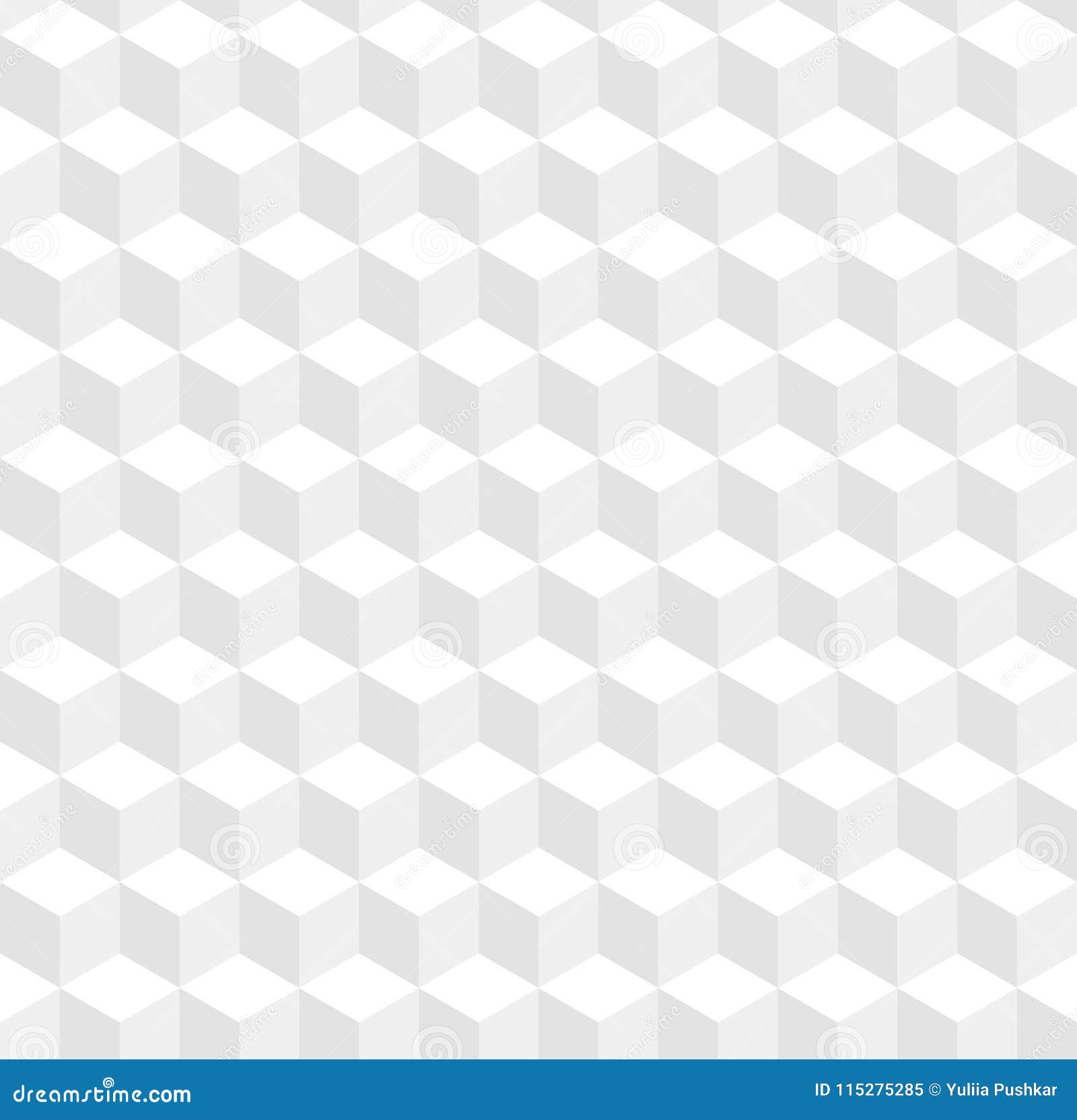 Seamless Geometric 3d Vector Pattern. White Volume Cubes ...