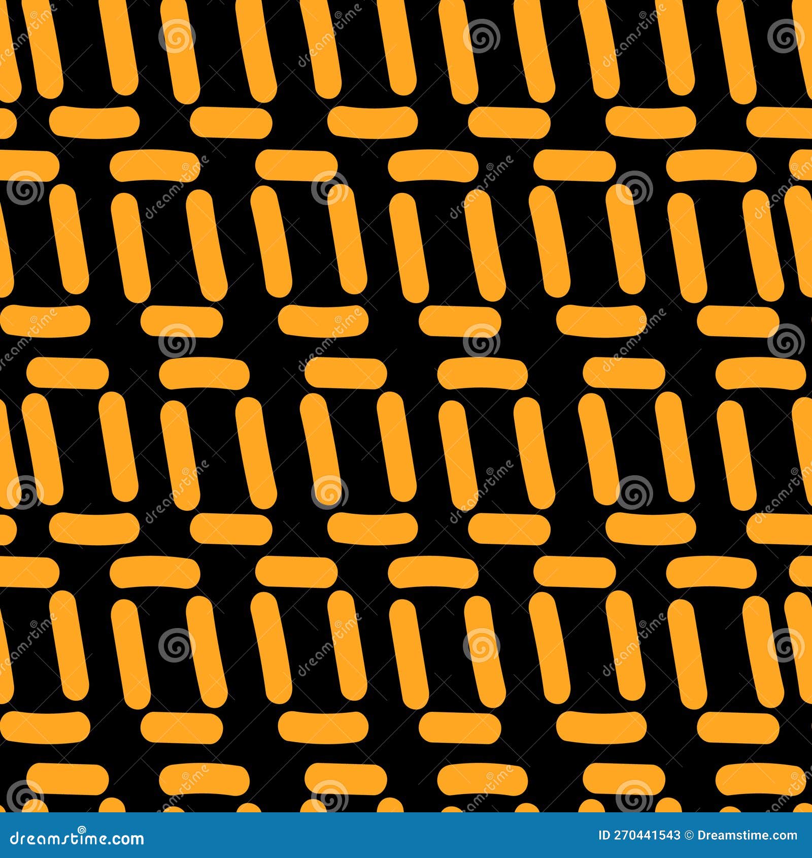 Fabric Pattern Design Geometric Pattern On Orange Background For