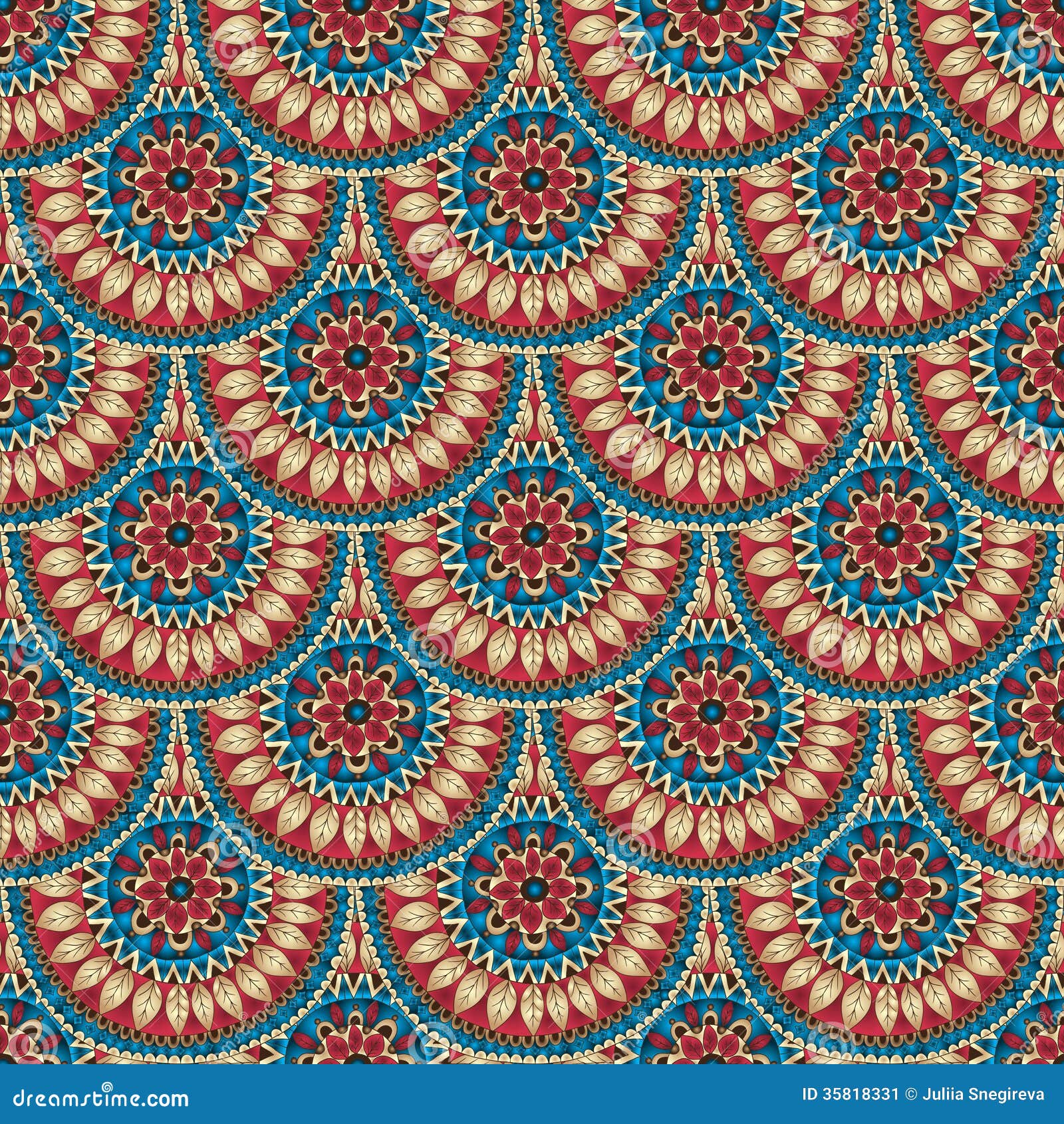 Elements Of Art Pattern : Seamless geometric pattern in fish scale design stock