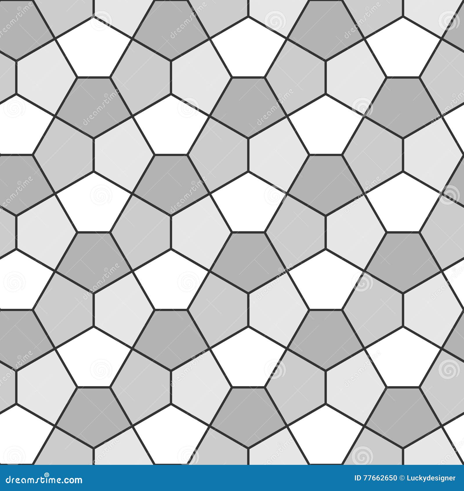 Seamless Geometric Pattern. Pentagonal Regular Tiled Ornament Stock Vector  - Illustration of modern, ornament: 77662650