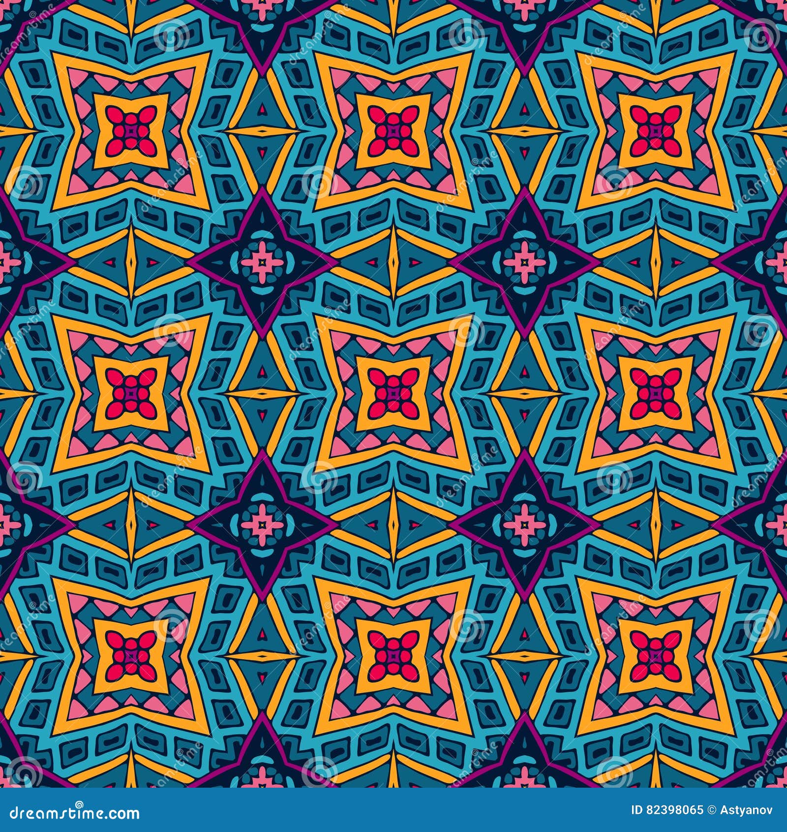 Seamless Geometric print stock illustration. Illustration of mosaic 82398065