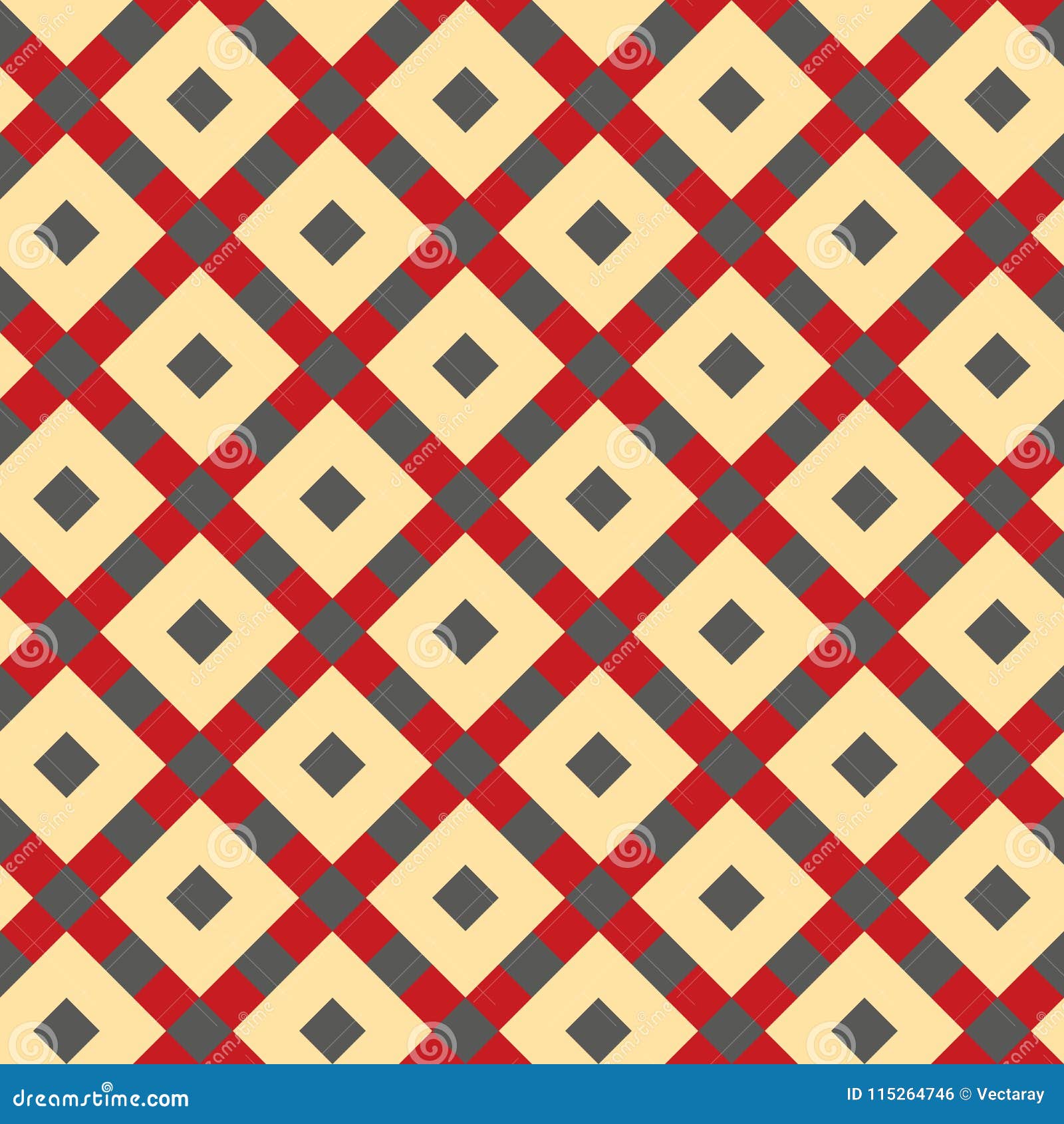 Seamless Geometric Square Tile Pattern Stock Vector Illustration of