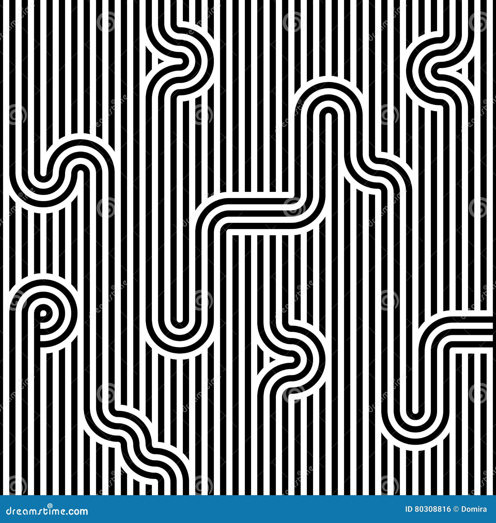 Geometric Maze Ribbon