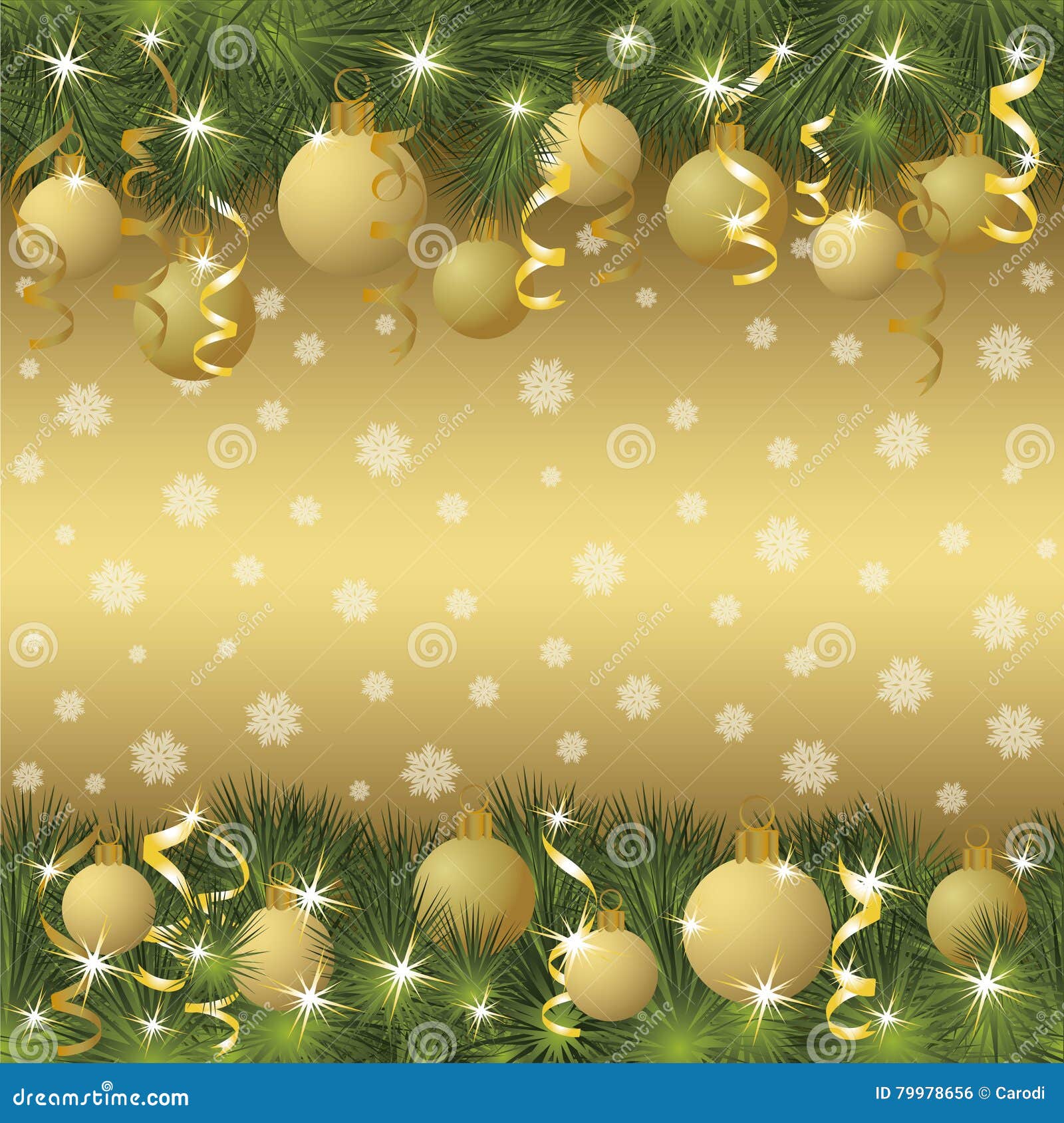 Seamless Golden Winter Background, Vector Stock Vector - Illustration ...