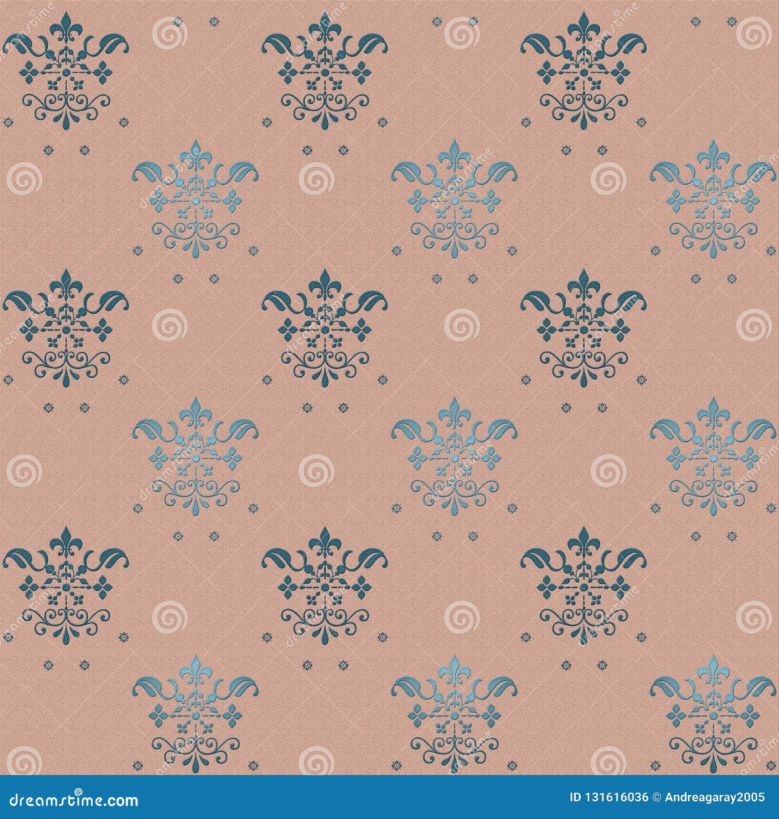 Seamless Gothic Wallpaper Pattern on Pink Background with Blue Floral  Elements Stock Illustration - Illustration of popular, baroque: 131616036