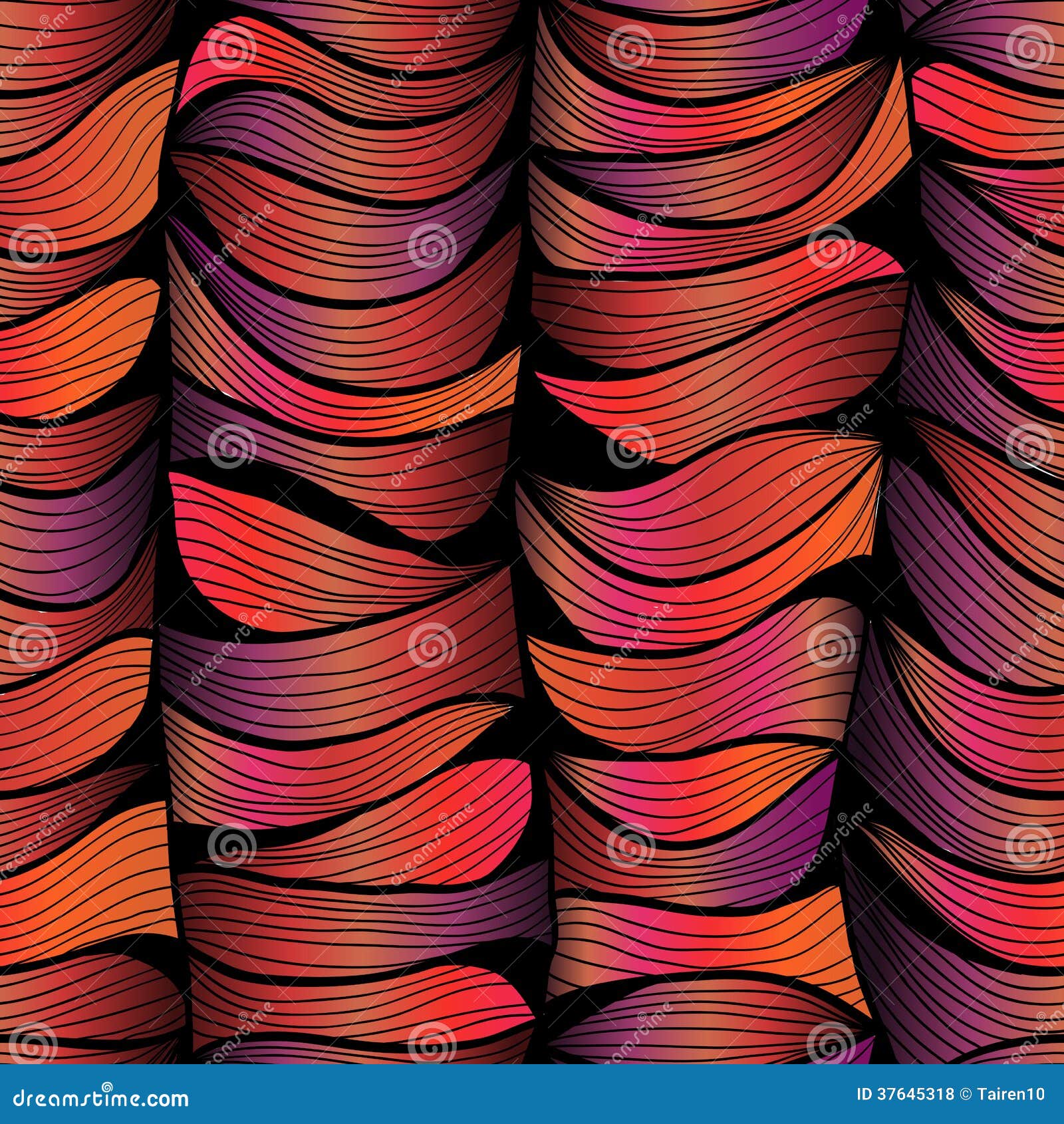 Seamless Gradient Pink Background with Draperies Stock Vector