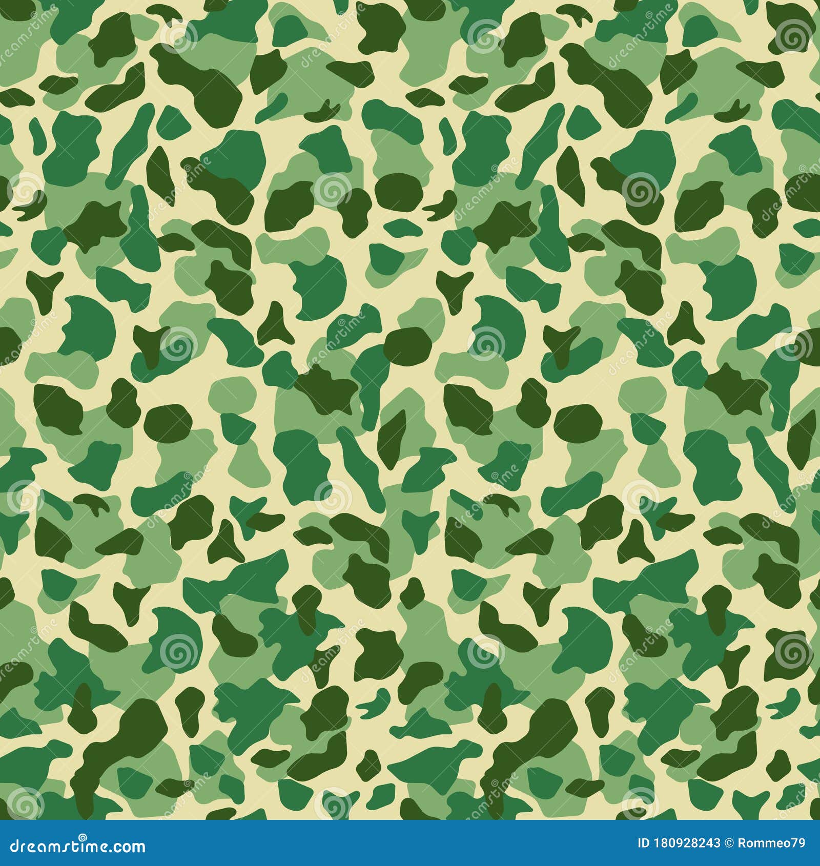 Seamless Green Camouflage Pattern. Khaki Texture, Vector Illustration. Camo  Print Background Stock Vector - Illustration of militaristic, dark:  180928243