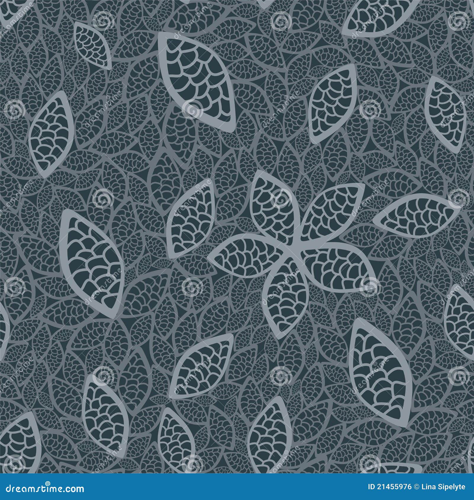 Seamless Grey Leaves Wallpaper Stock Vector - Illustration of classic ...