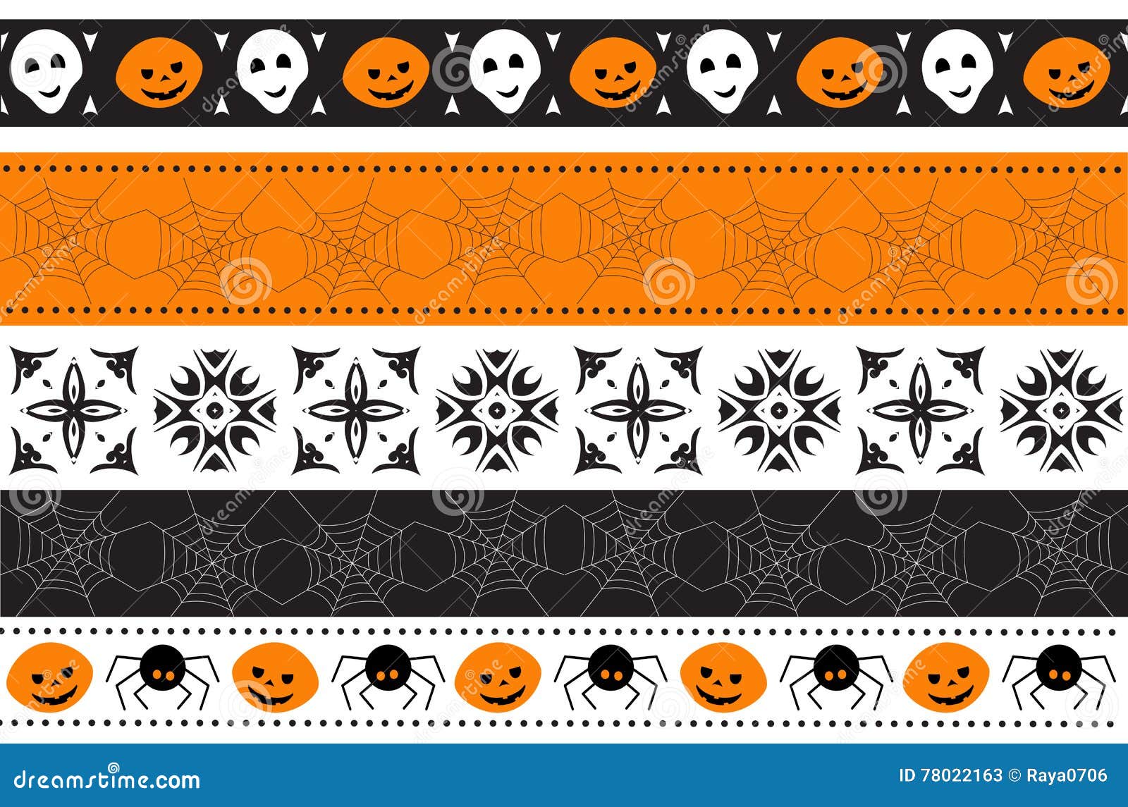 Download Seamless Halloween Border. Vector Illustration. Stock ...