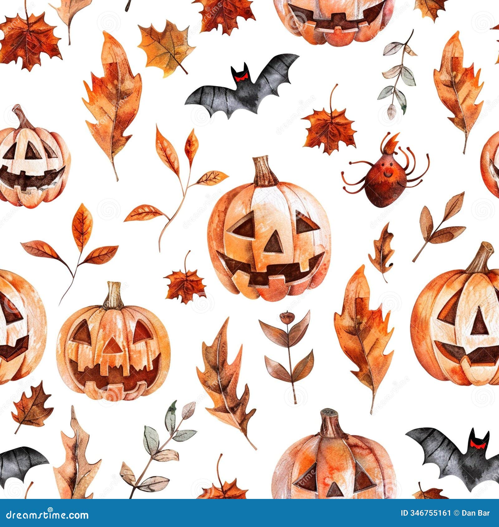 seamless halloween  with spooky s, generative ai