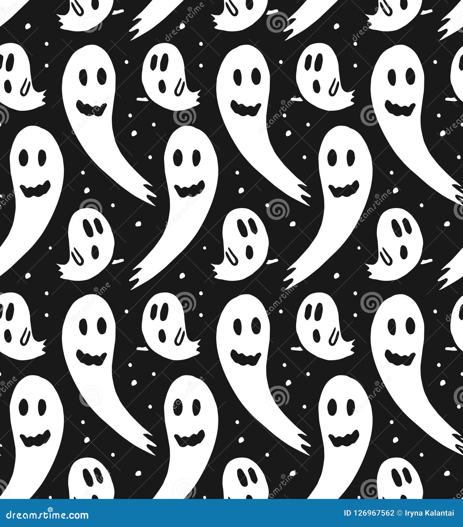 Seamless Halloween Pattern for Card, Banner, Poster Templates. Hand ...