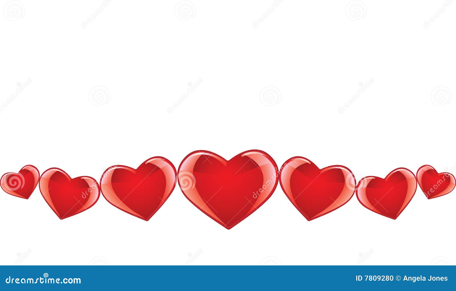 Seamless Heart Banner Stock Photo - Image: 7809280