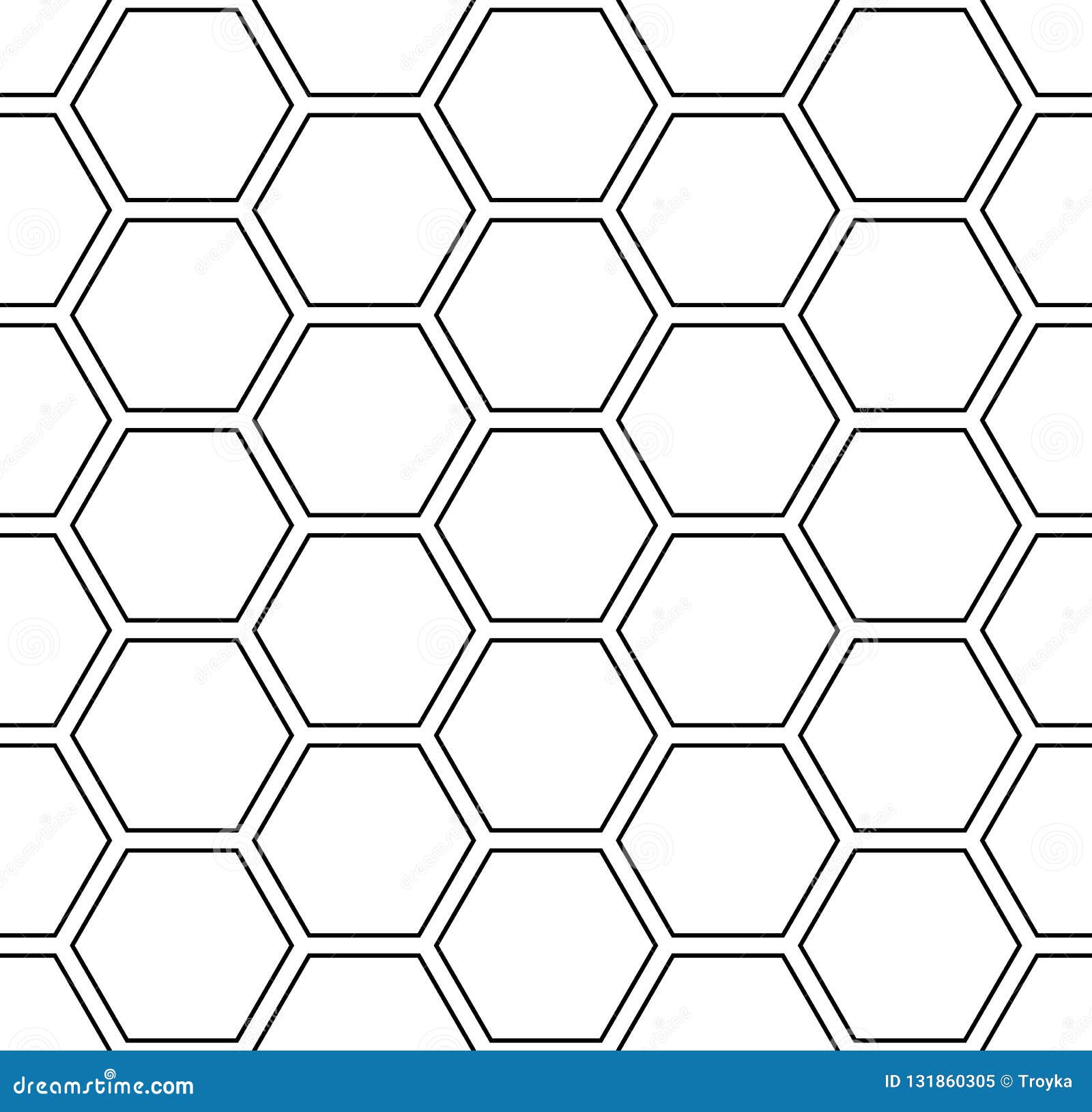 seamless hexagons pattern. white geometric background.